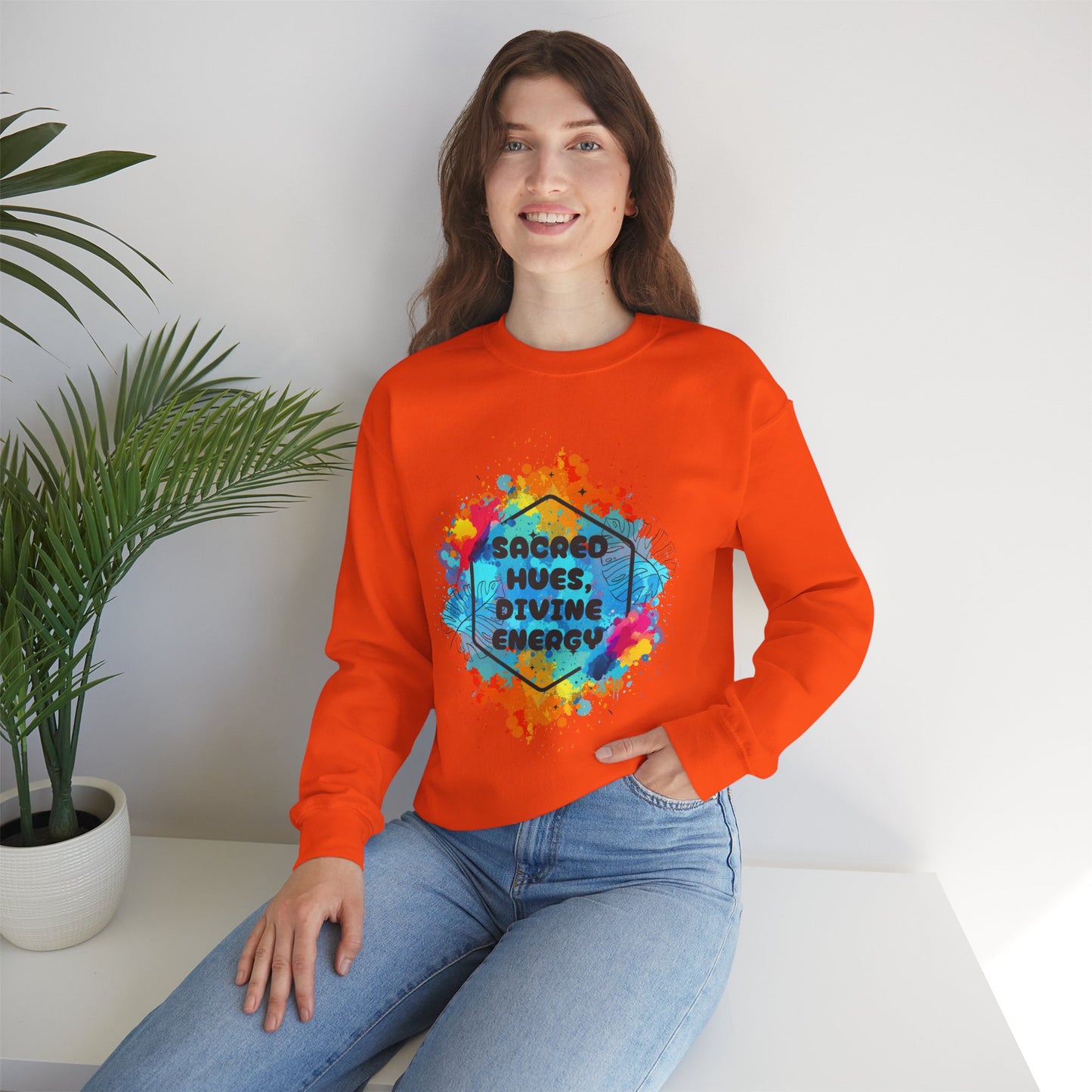 🎨Sacred Hues - Divine Energy Crewneck Sweatshirt