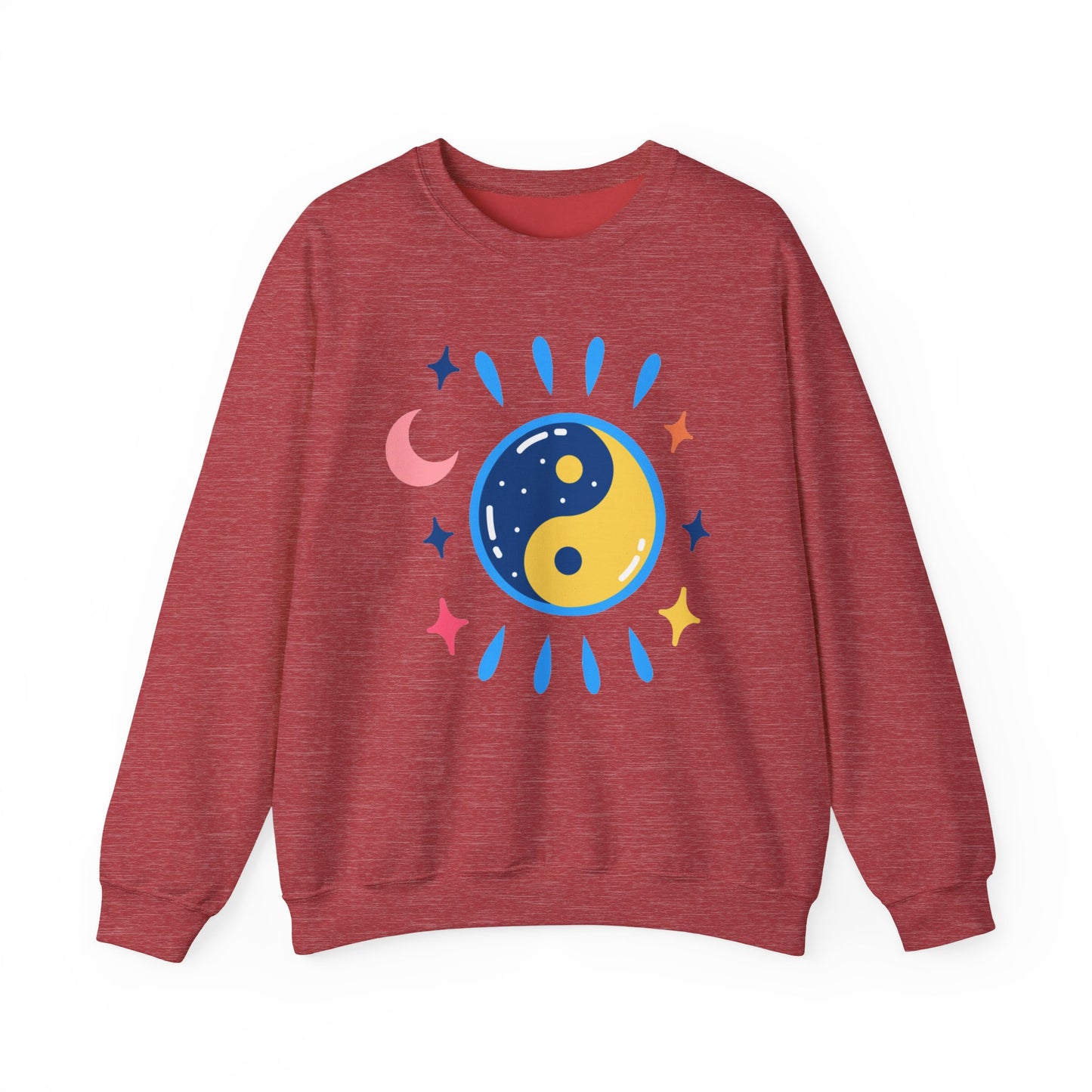 🌗Lunar Balance - Cosmic Flow Crewneck Sweatshirt