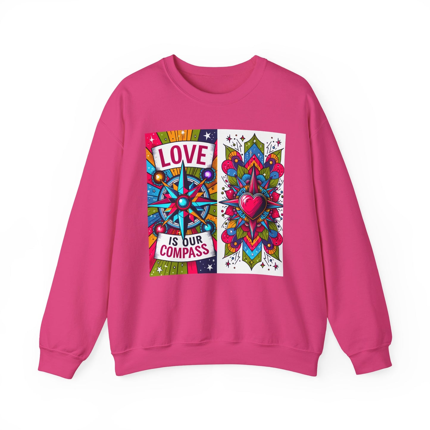 🧭Love Is Our Compass - Guided by the Heart Crewneck Sweatshirt