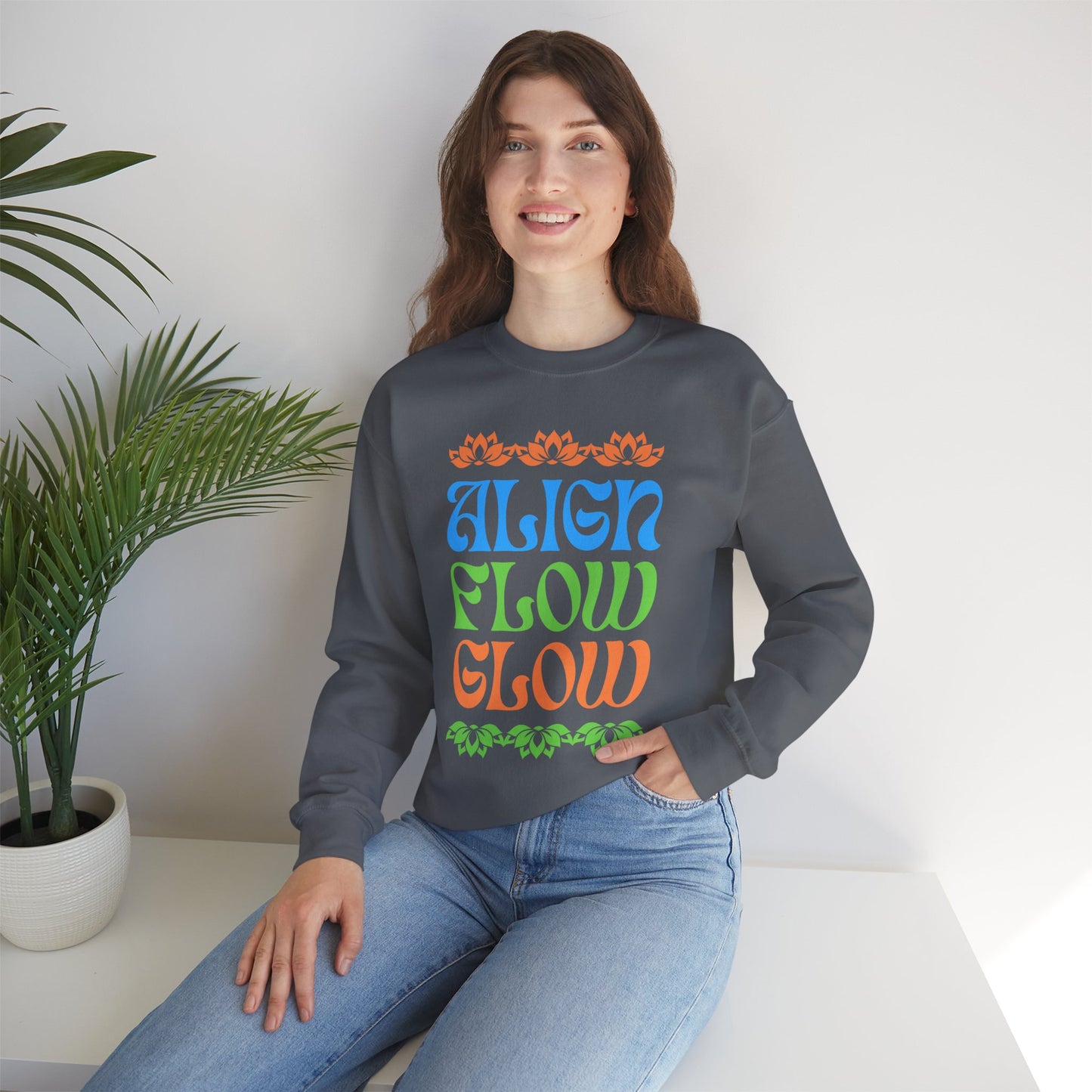 💫Align • Flow • Glow - Lotus Harmony Crewneck Sweatshirt