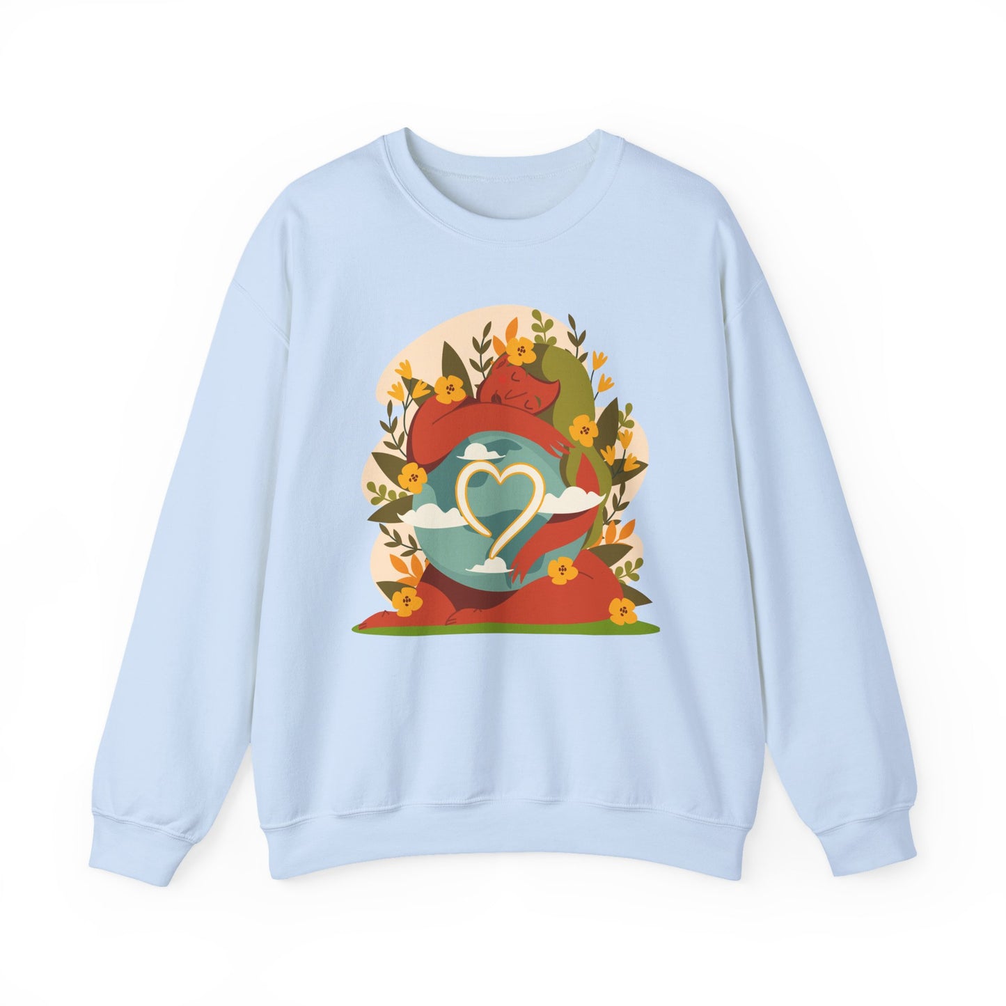 🌸She Who Holds the World - Mother Earth Embrace Sweatshirt