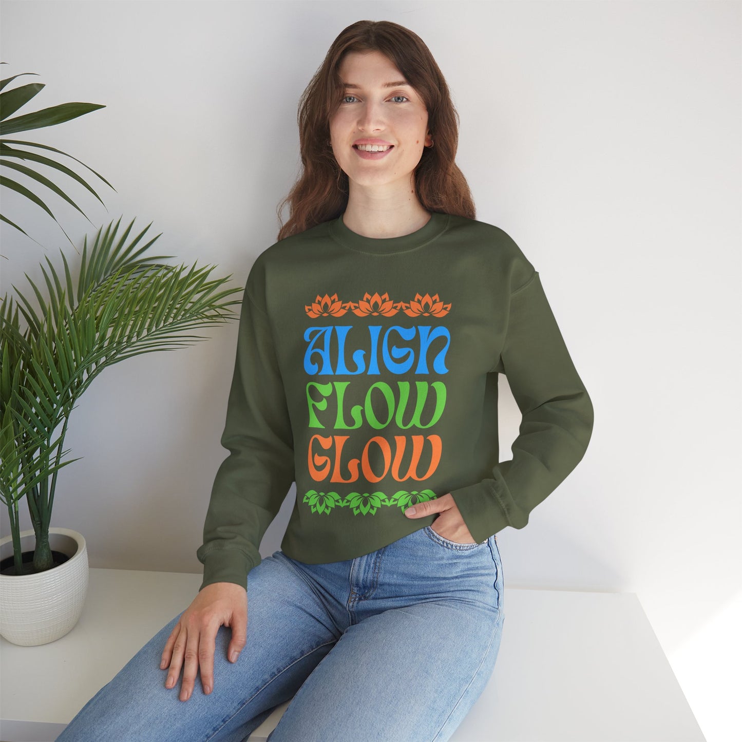 💫Align • Flow • Glow - Lotus Harmony Crewneck Sweatshirt