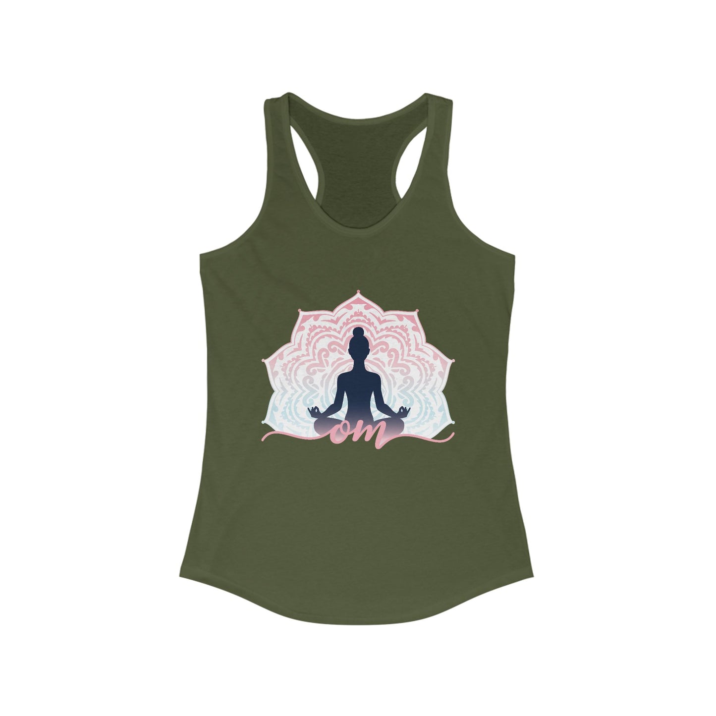 Mandala OM Meditation Racerback Tank – Move with Mindfulness, Radiate Inner Calm