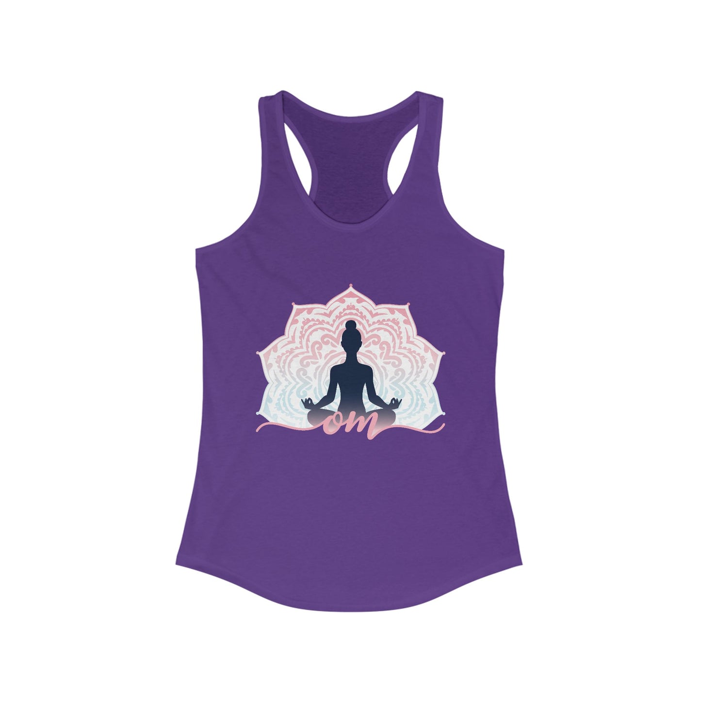 Mandala OM Meditation Racerback Tank – Move with Mindfulness, Radiate Inner Calm