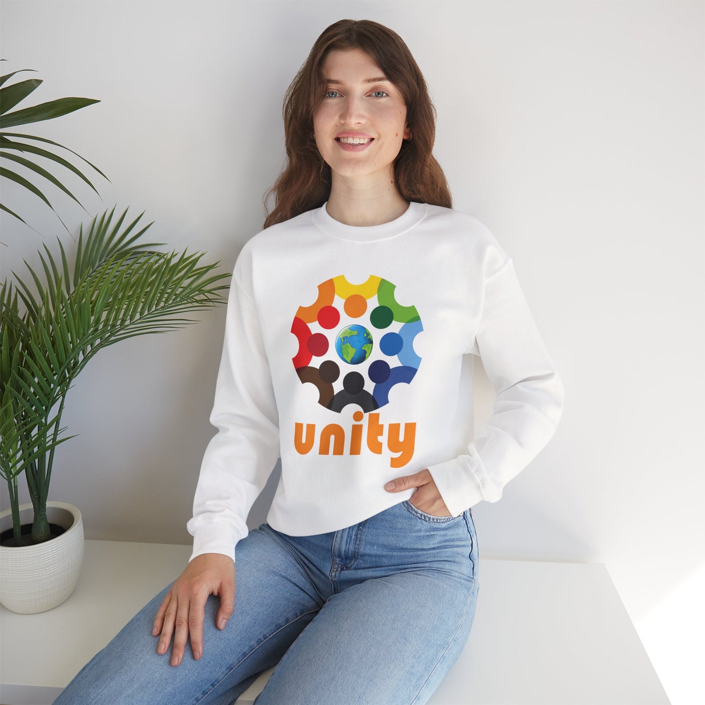 🌐UNITY — One Earth. One Circle. One Heart. - Crewneck Sweatshirt