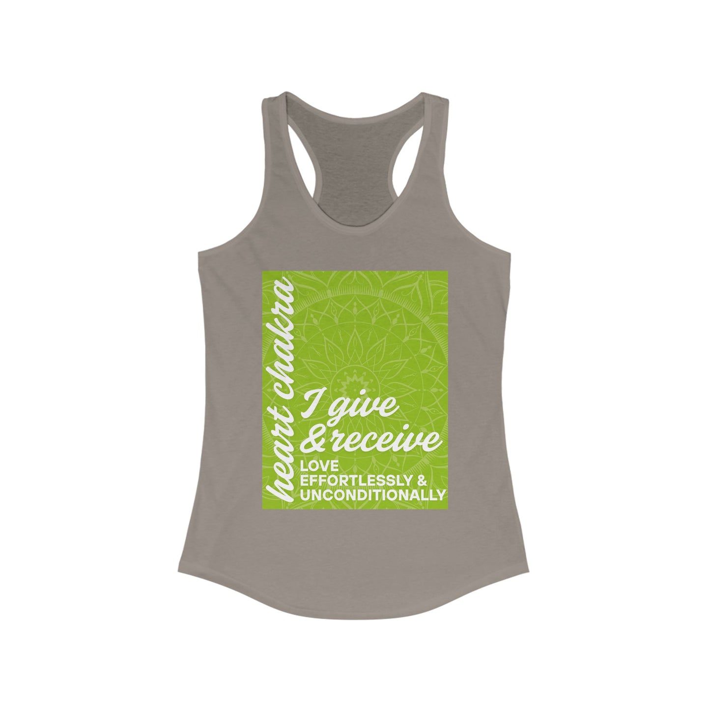 Open Heart - Anahata/Heart Chakra Affirmation Racerback Tank Top