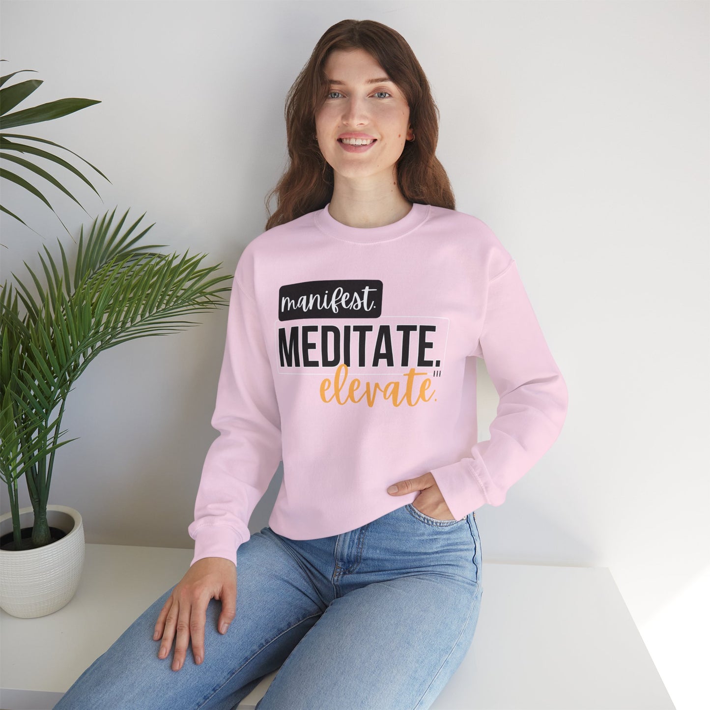 💫Manifest. Meditate. Elevate. - Align Your Energy Crewneck Sweatshirt