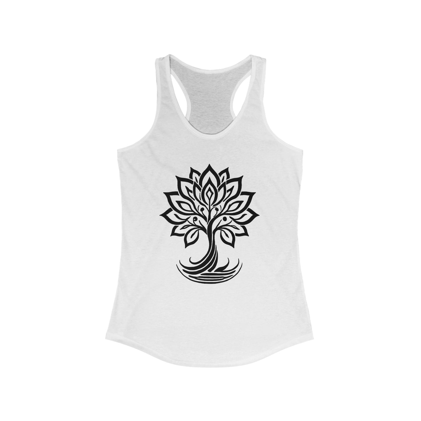 "Bloom with Purpose" – Inspirational Lotus Tree - Women's Racerback Tank
