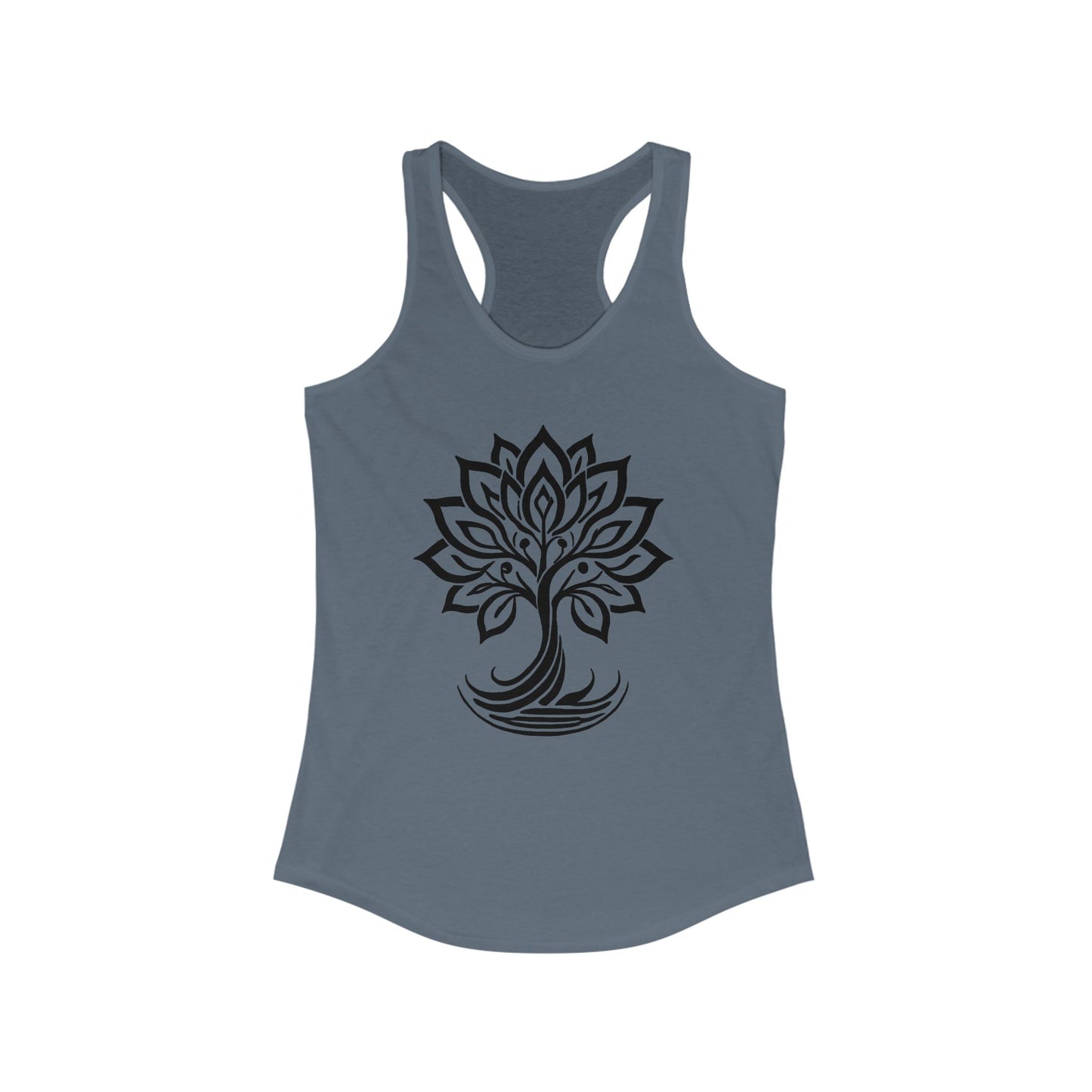"Bloom with Purpose" – Inspirational Lotus Tree - Women's Racerback Tank