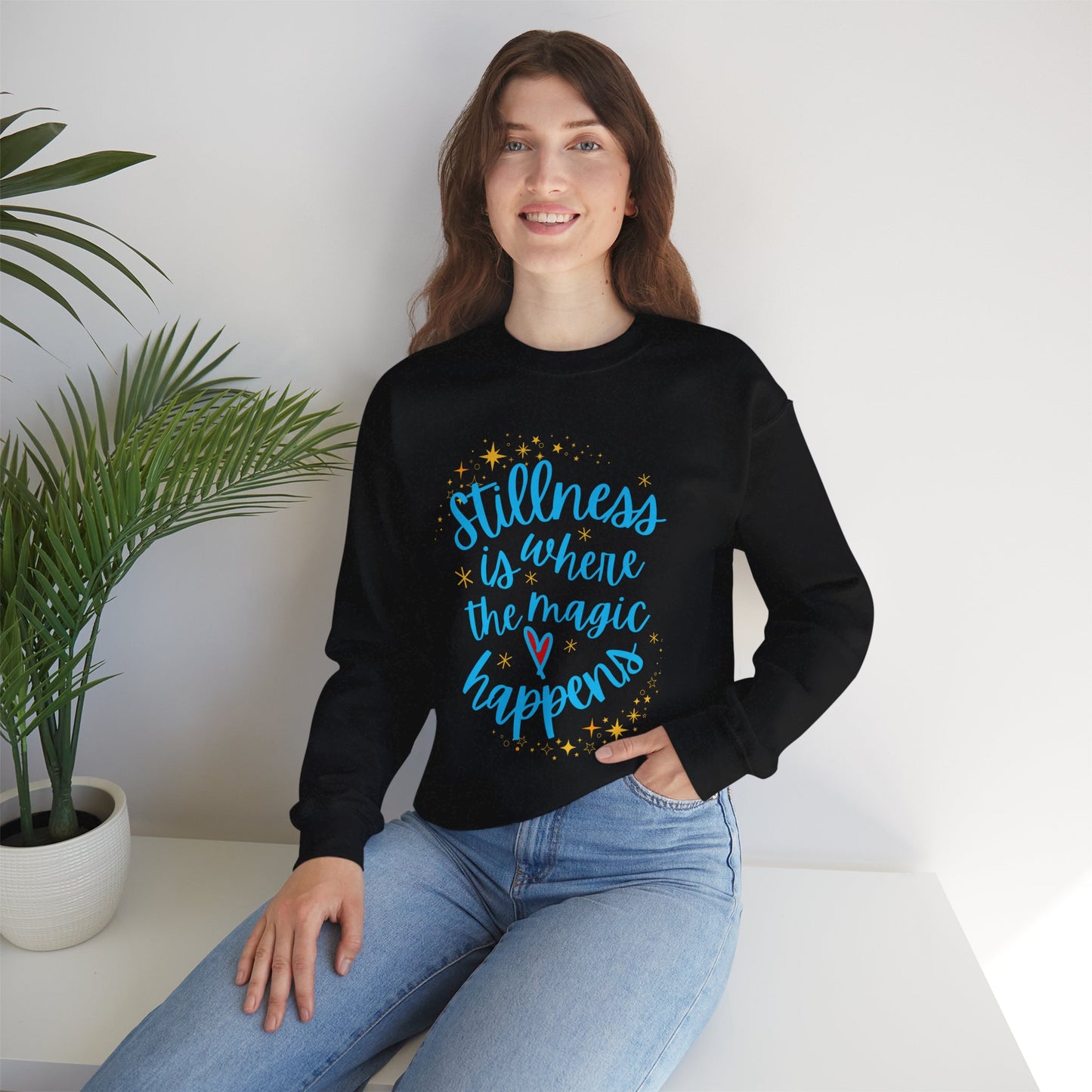 🌌The Magic of Stillness - Mindful Moments Crewneck Sweatshirt