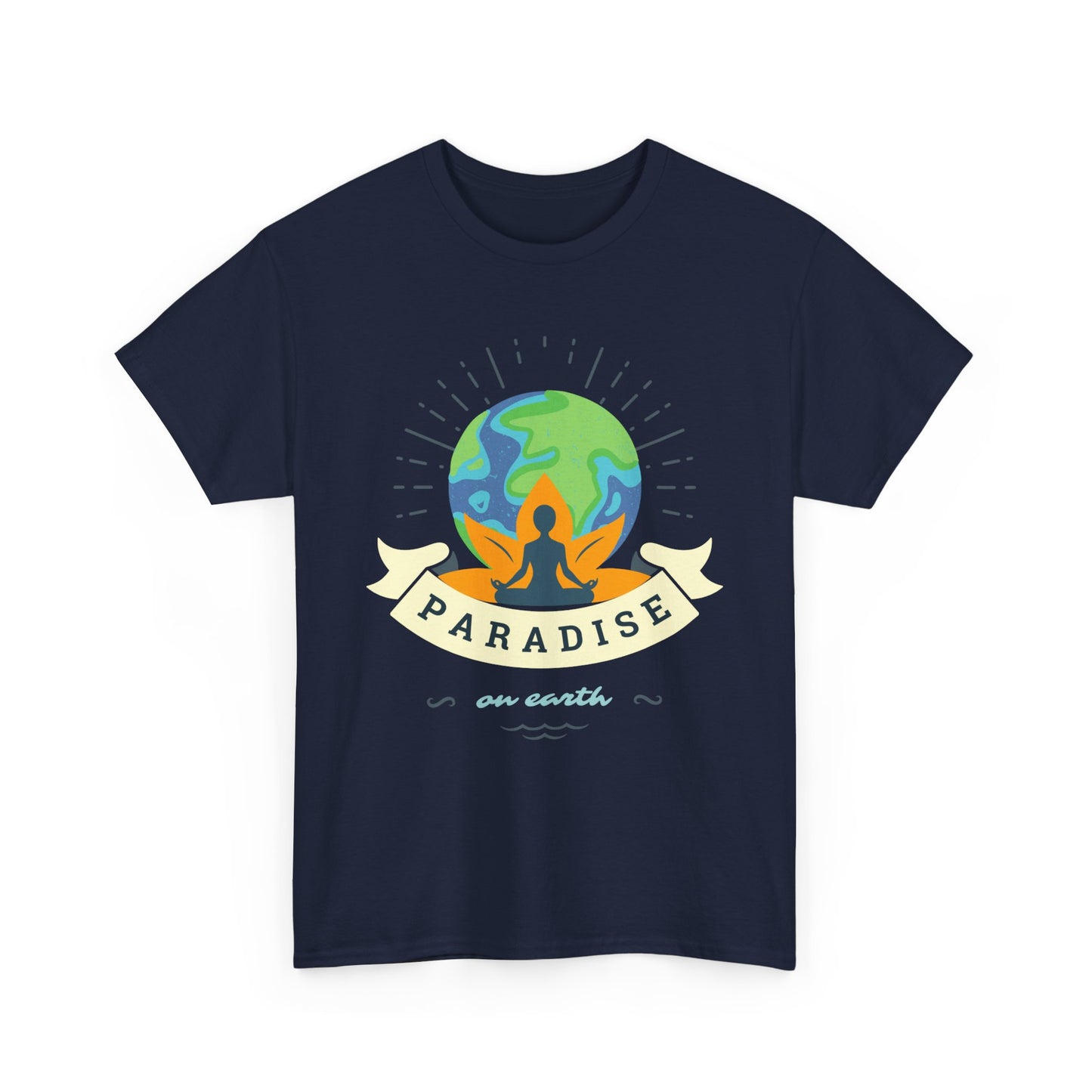 🌍Paradise Within Heavy Cotton Tee - Earth Meets Enlightenment