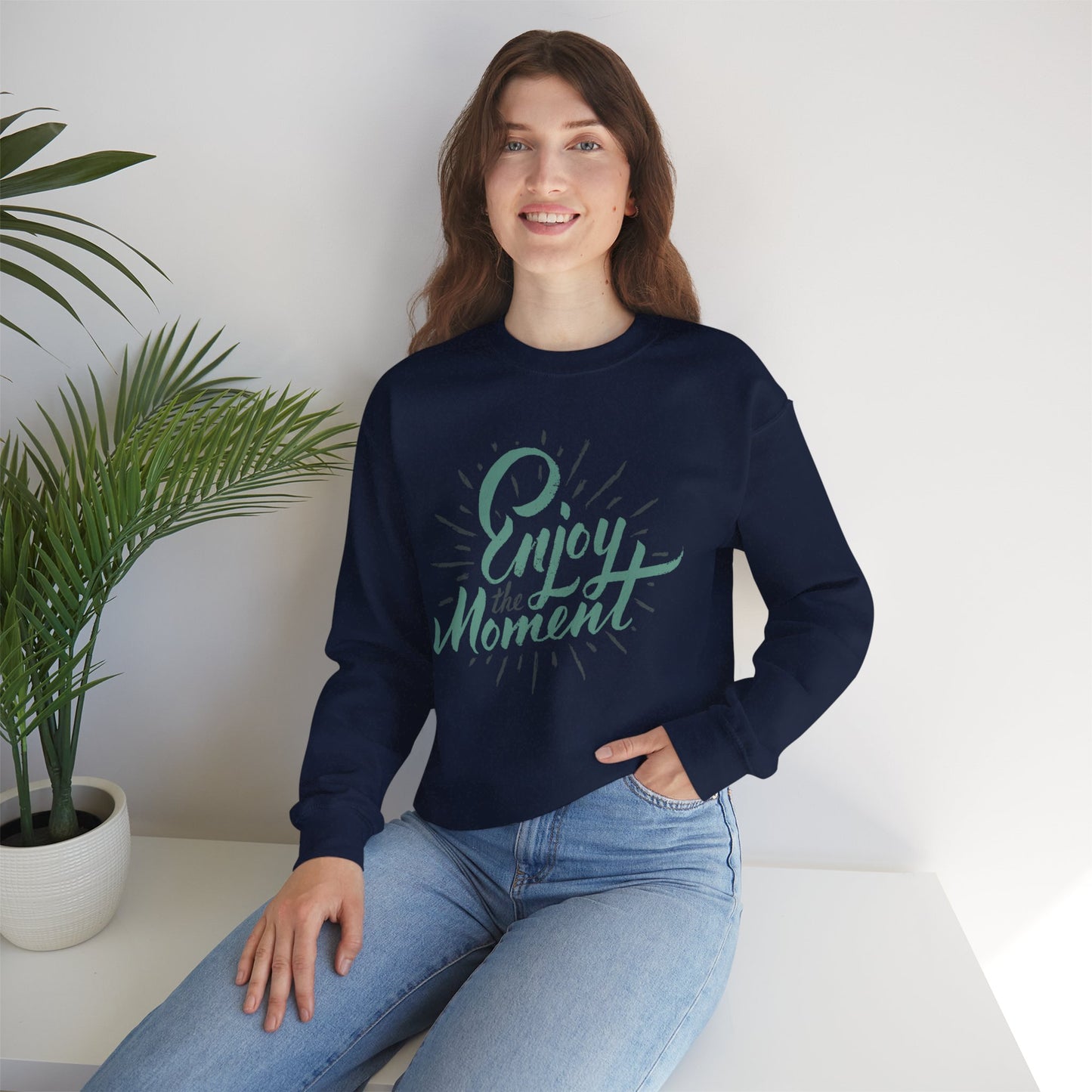🌼Present & Peaceful - "Enjoy the Moment" Crewneck Sweatshirt