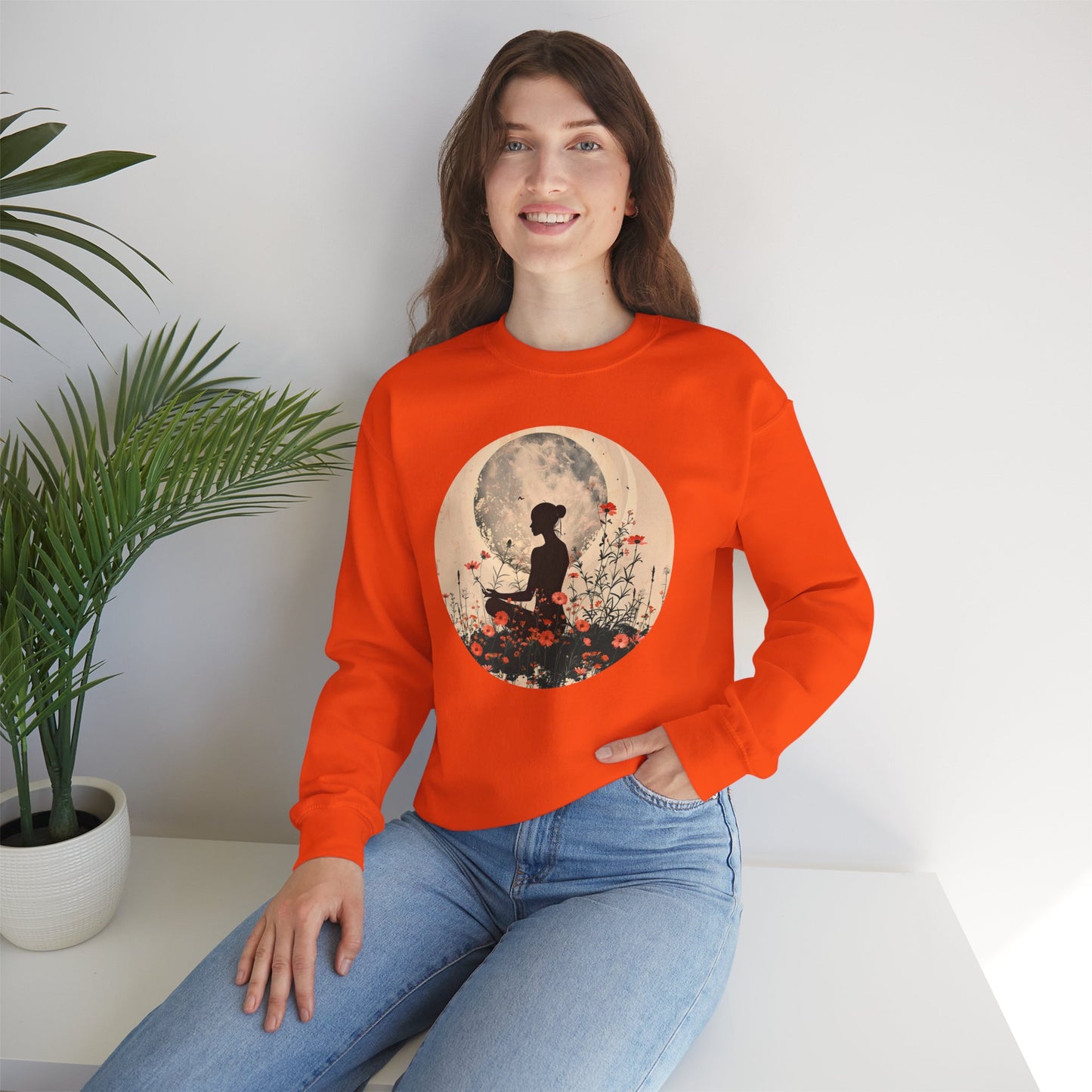🌺Moonlit Stillness - A Sacred Space to Just Be Crewneck Sweatshirt