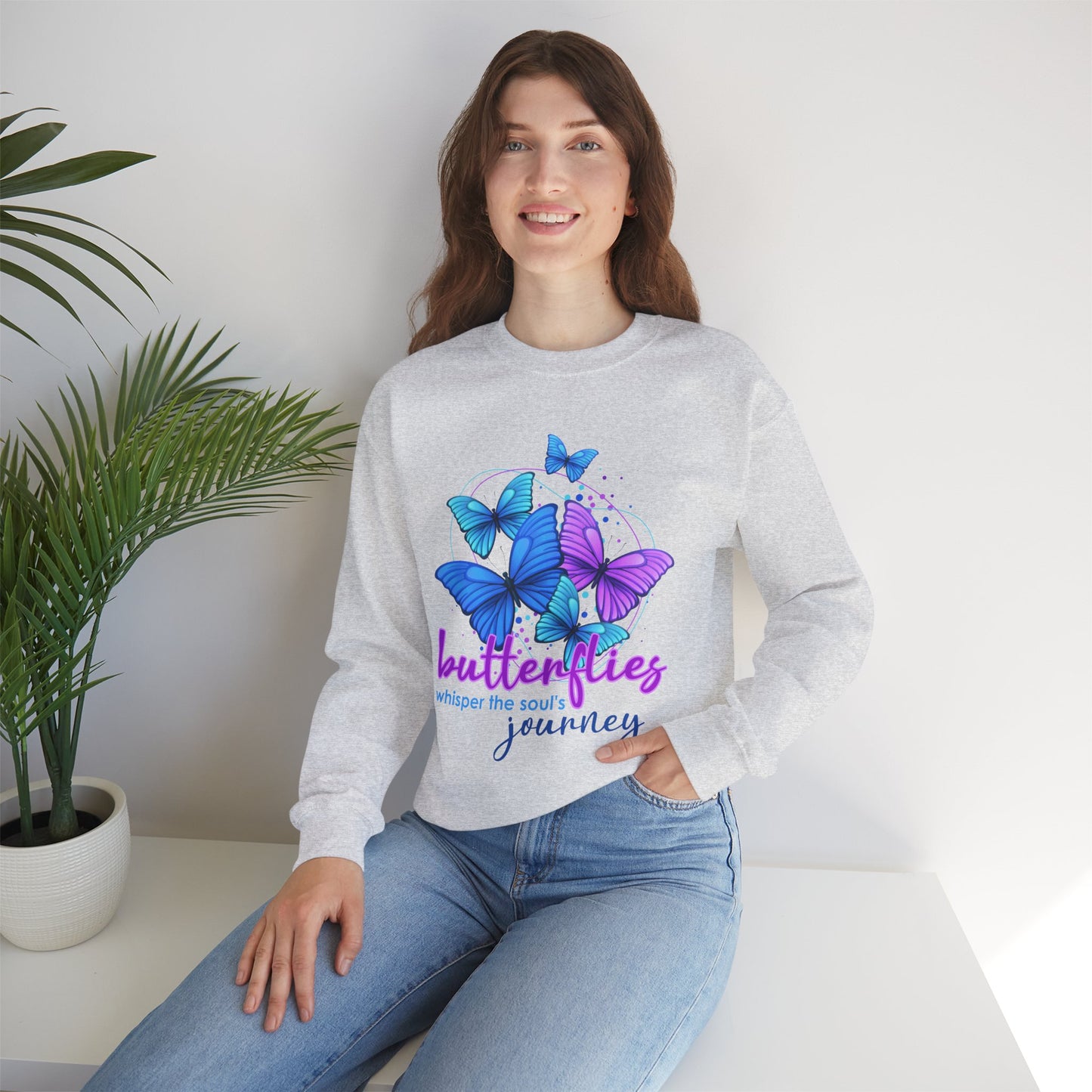 🦋Butterfly Whispers - The Soul’s Journey Crewneck Sweatshirt