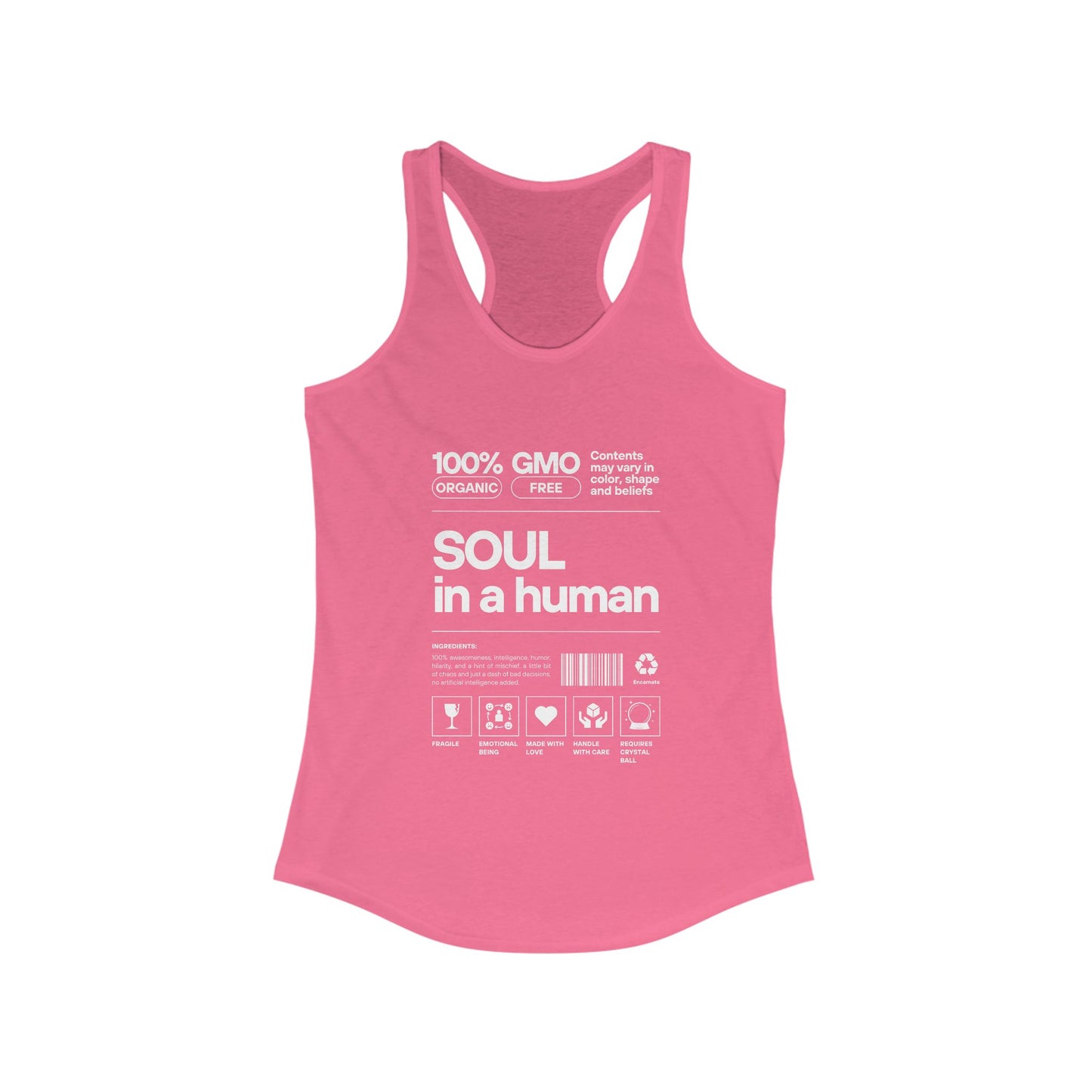 "Soul in a Human" Women's Tank Top - Nourish Your Spirit, Move with Intention