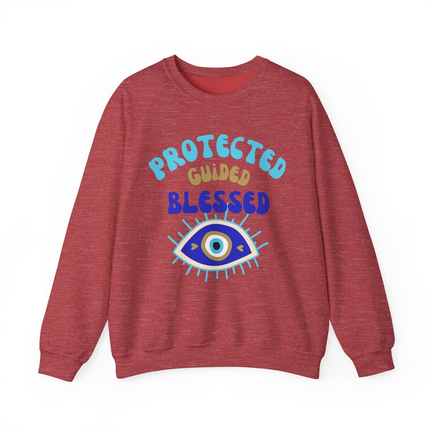 🧿Protected, Guided, Blessed - Wrapped in Light, Watched by the Eye - Crewneck Sweatshirt