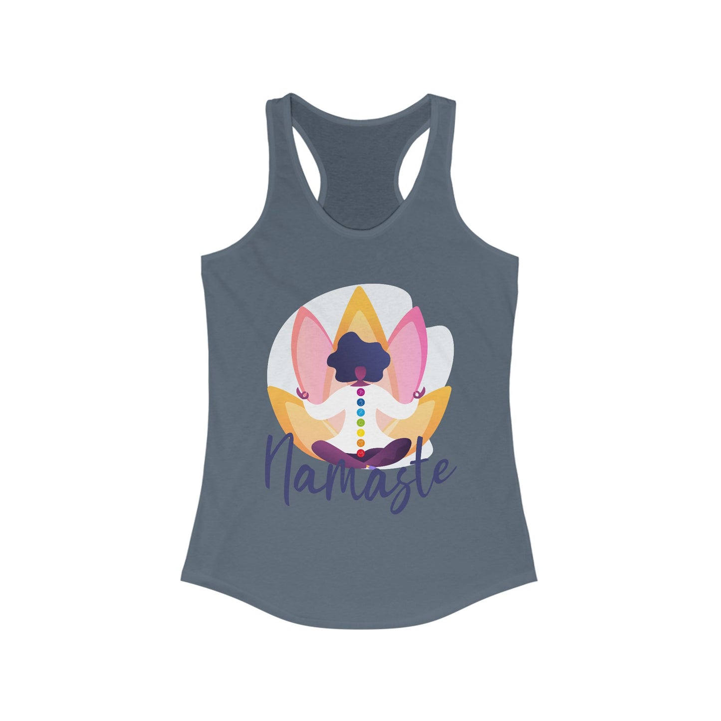 Embrace Your Inner Peace - "Namaste" Yoga Women's Racerback Tank Top - Inspirational Activewear for Mindfulness and Relaxation