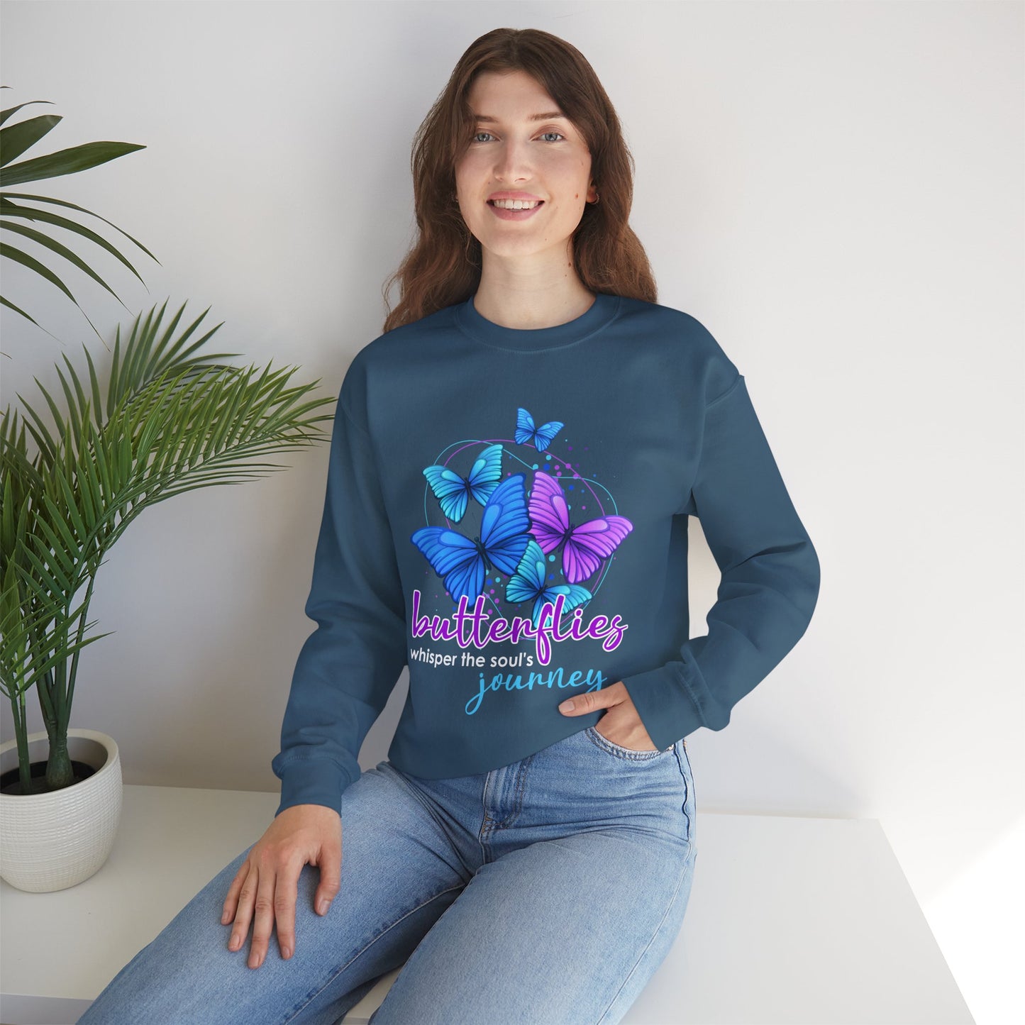 🦋Butterfly Whispers - The Soul’s Journey Crewneck Sweatshirt