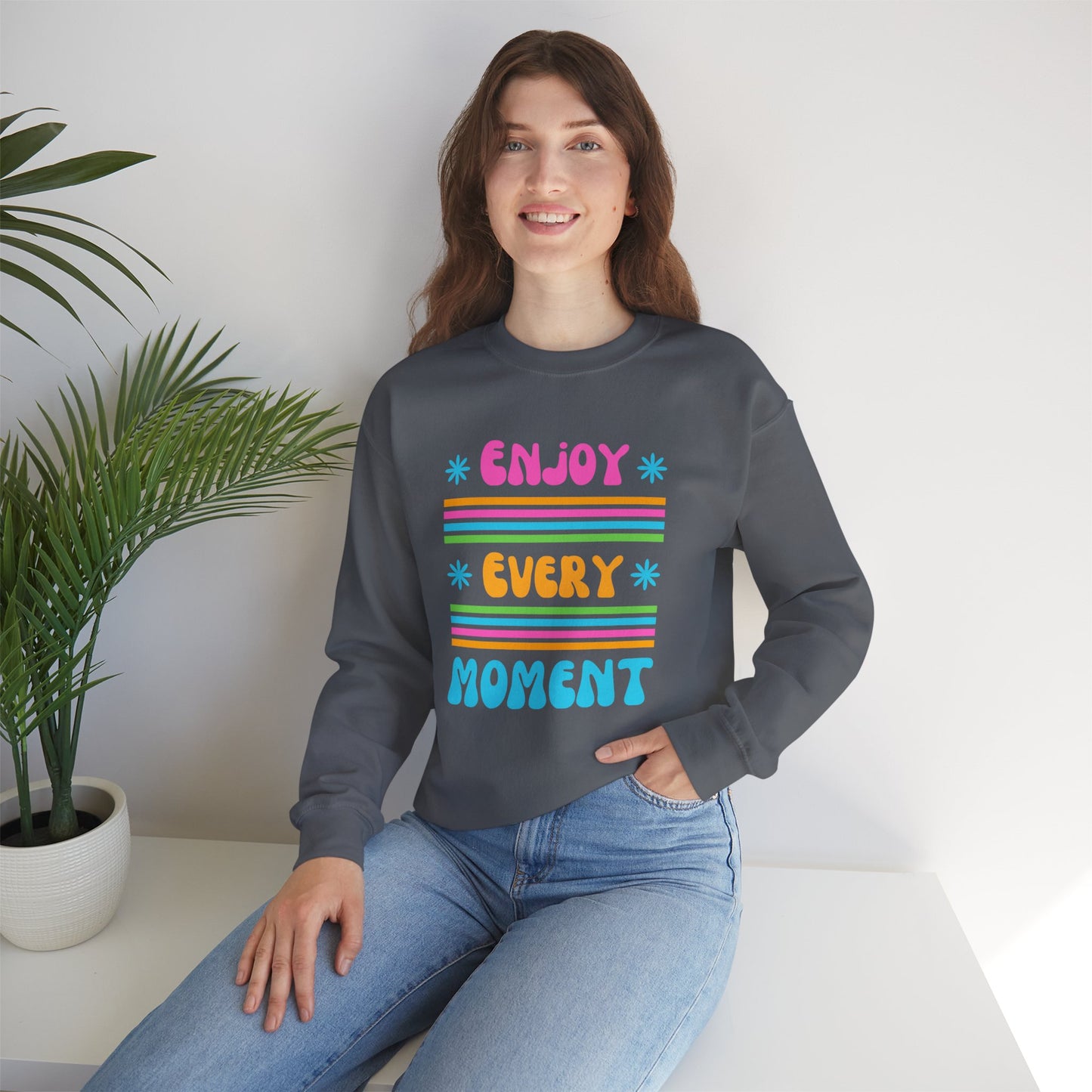 🌞Joy in Color - Every Moment is a Miracle Crewneck Sweatshirt