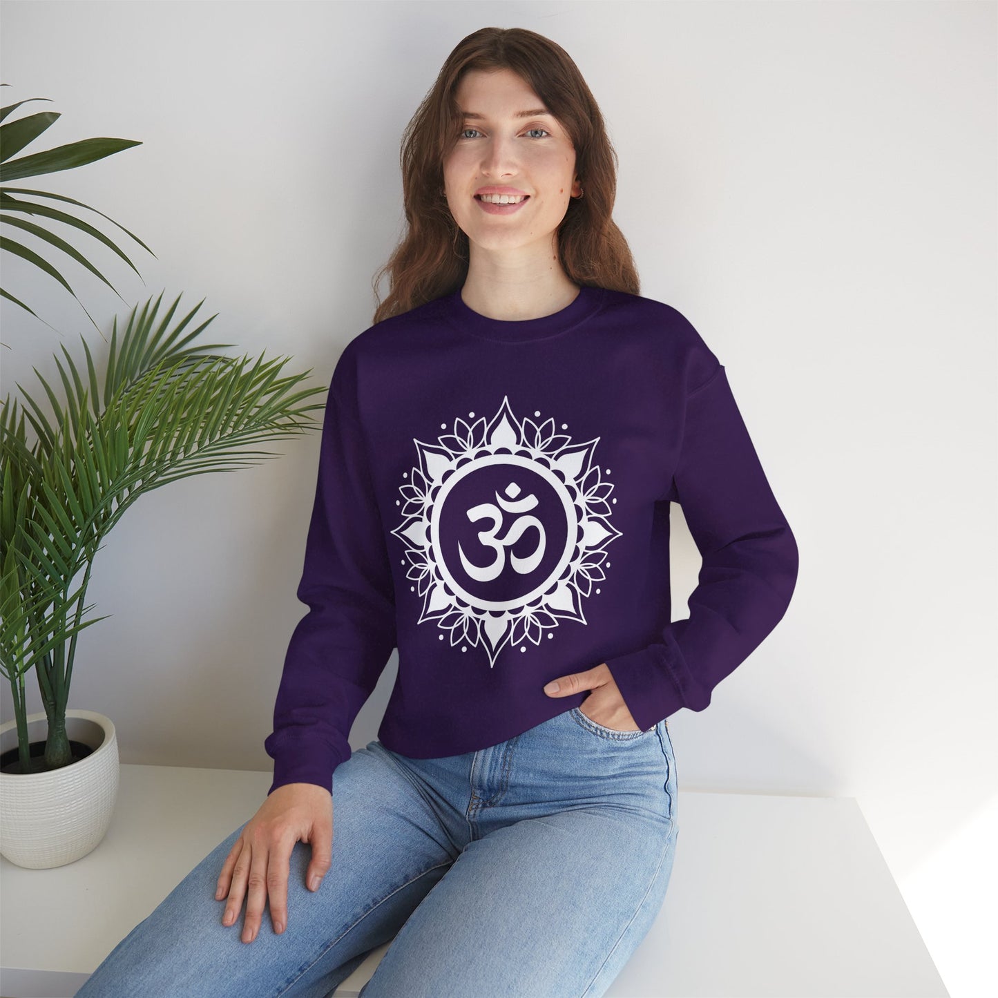 🕉️Sacred Calm - Mandala & Om Crewneck Sweatshirt for Inner Peace