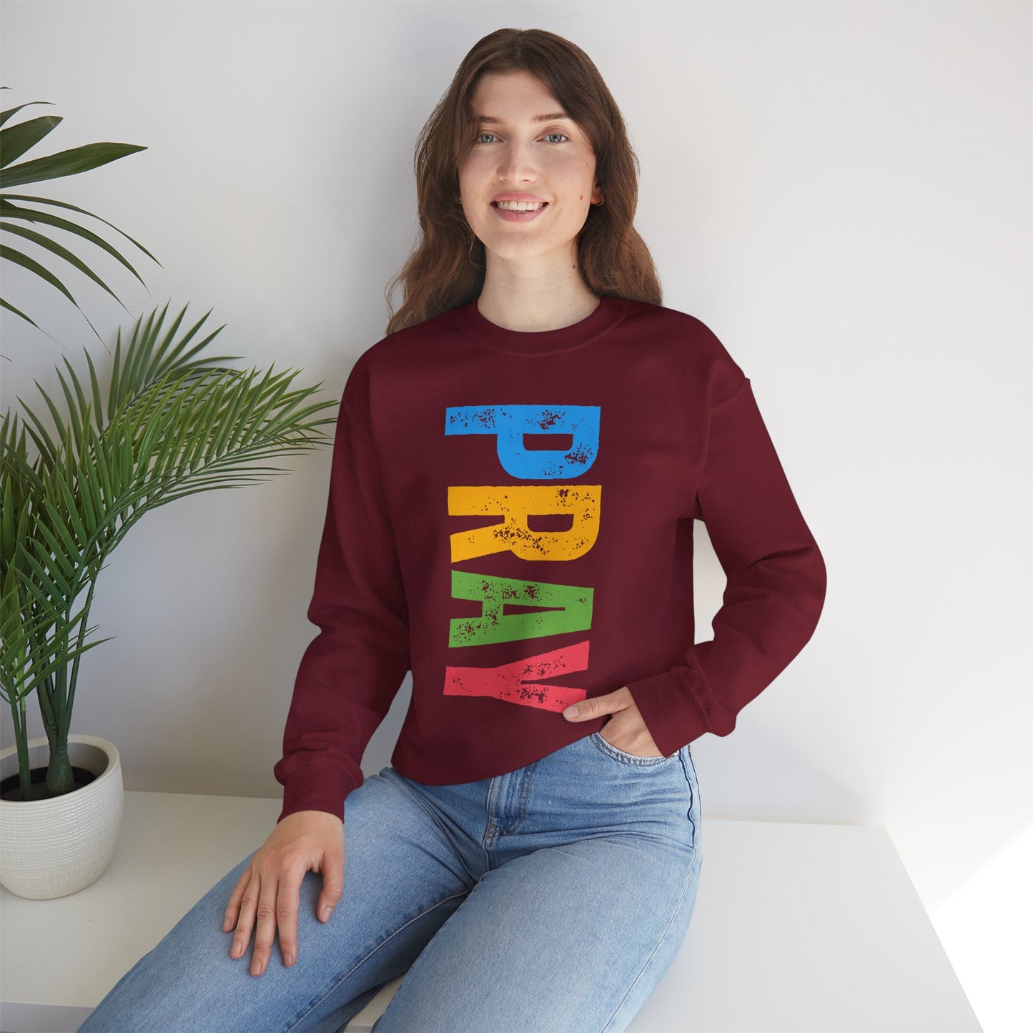 🌈Bold in Faith - PRAY Crewneck Sweatshirt
