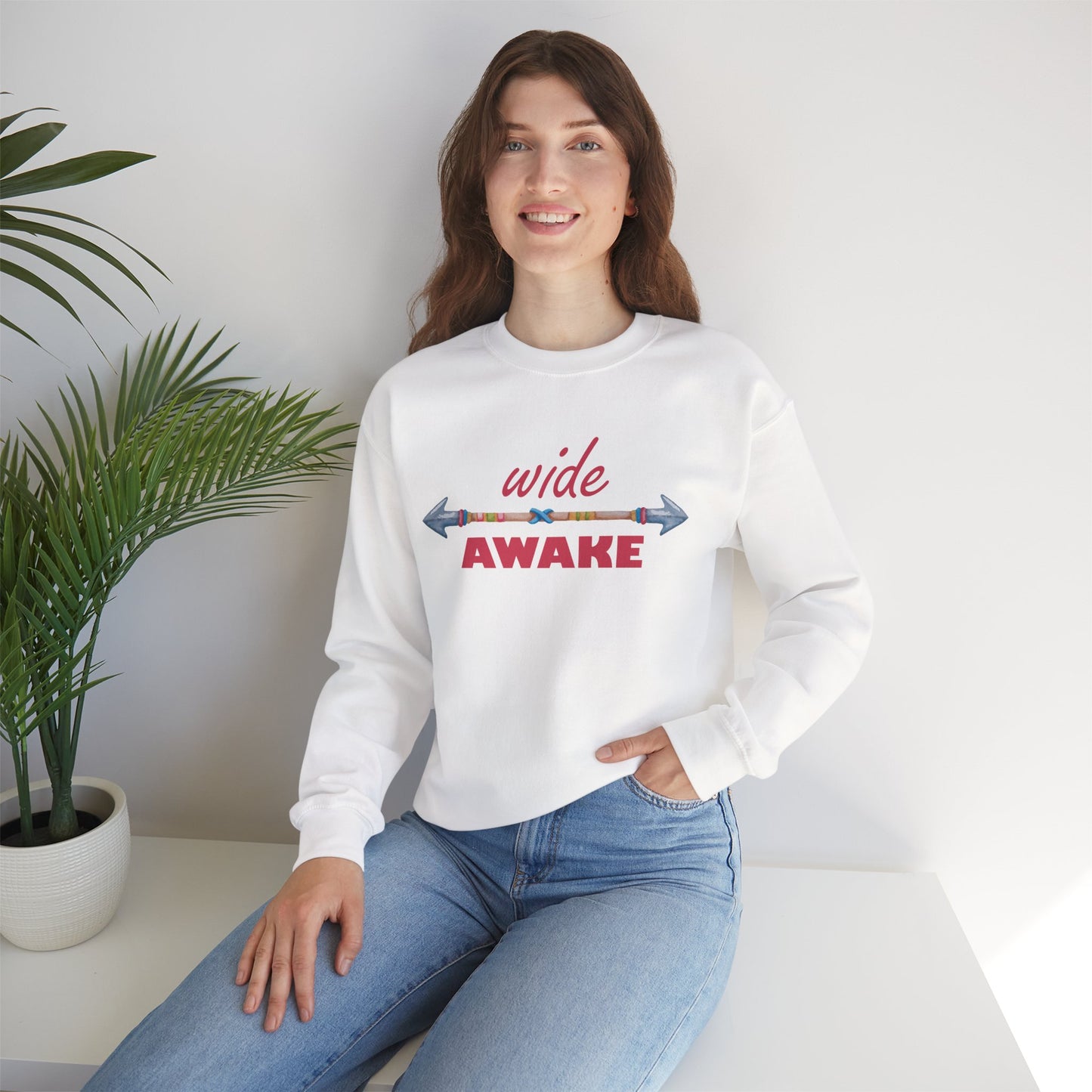 👁️🗨️Wide Awake - Aligned, Aware, Alive - Crewneck Sweatshirt