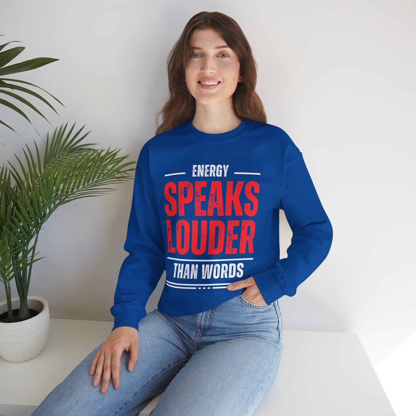 🔮Energy Speaks Louder - Vibrational Wisdom Crewneck Sweatshirt