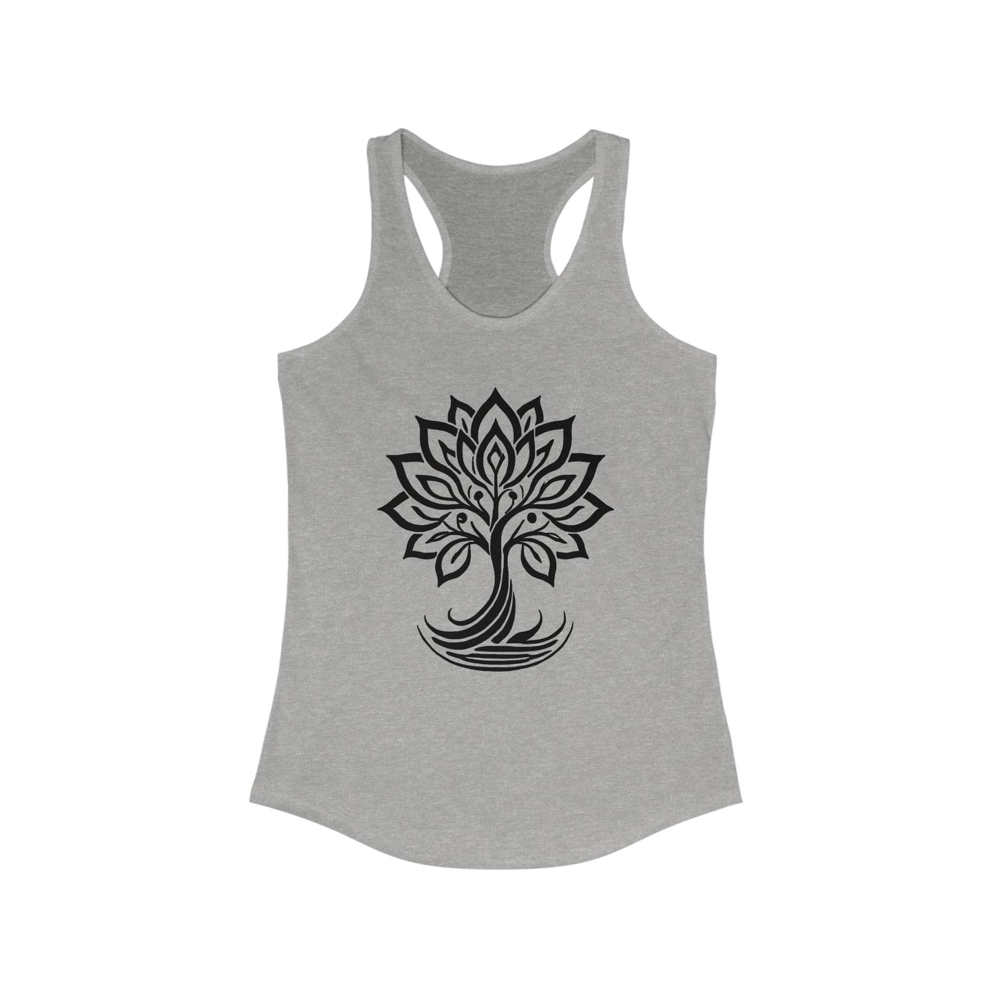 "Bloom with Purpose" – Inspirational Lotus Tree - Women's Racerback Tank