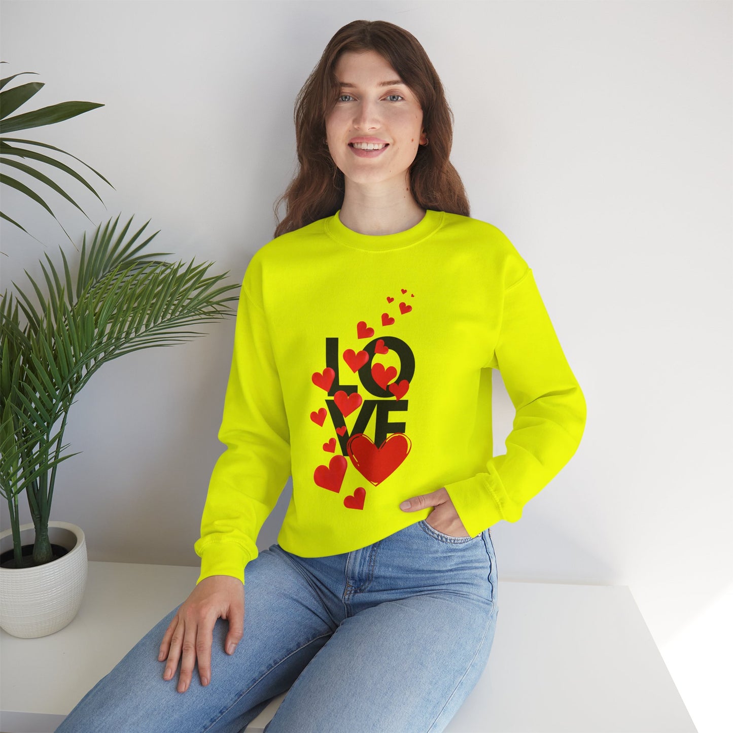 💖Love Woven in Hearts Crewneck Sweatshirt