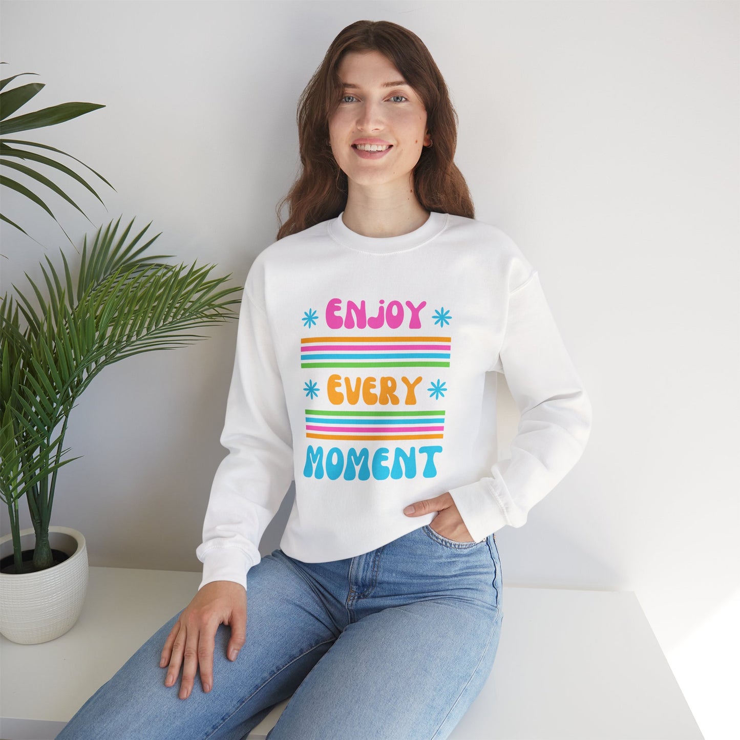 🌞Joy in Color - Every Moment is a Miracle Crewneck Sweatshirt
