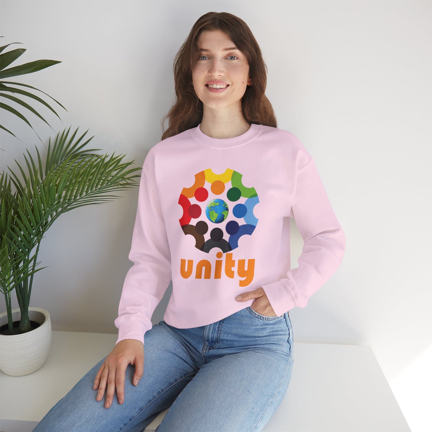 🌐UNITY — One Earth. One Circle. One Heart. - Crewneck Sweatshirt