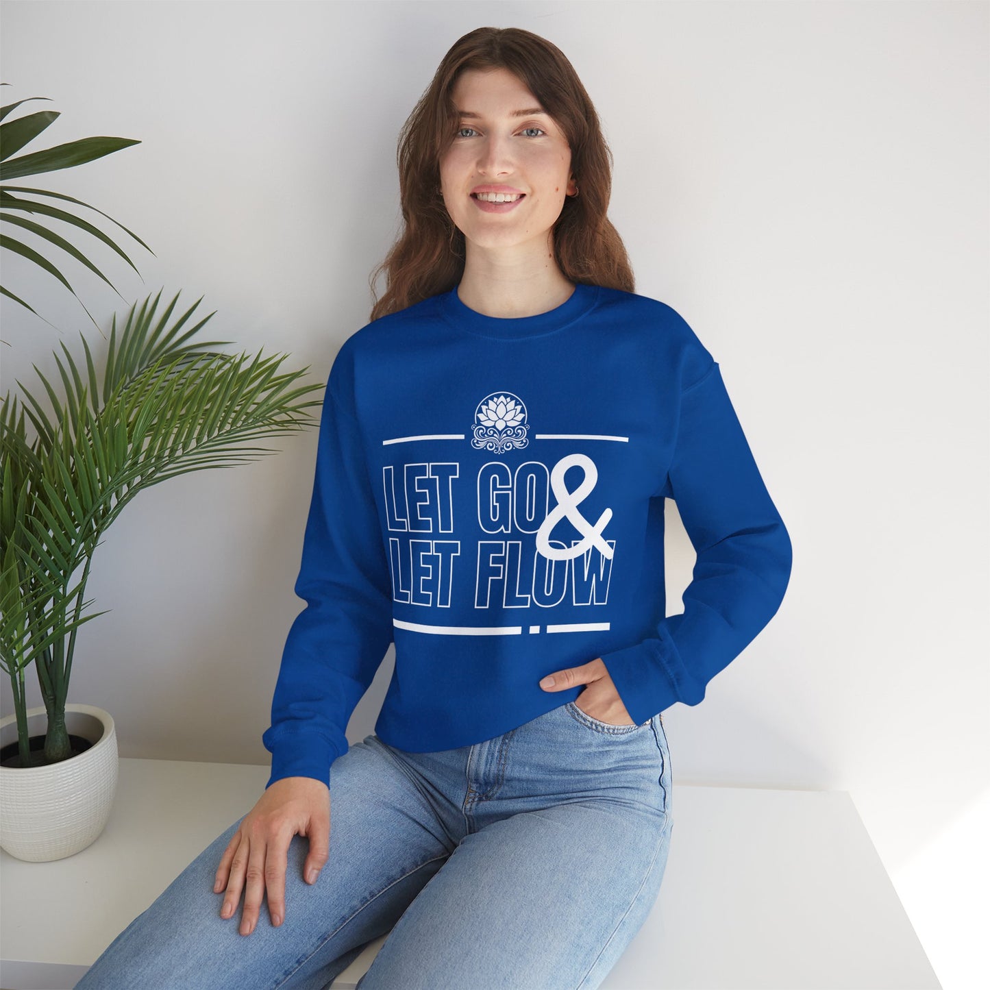 🌙Let Go & Let Flow - Calm Vibes Crewneck Sweatshirt