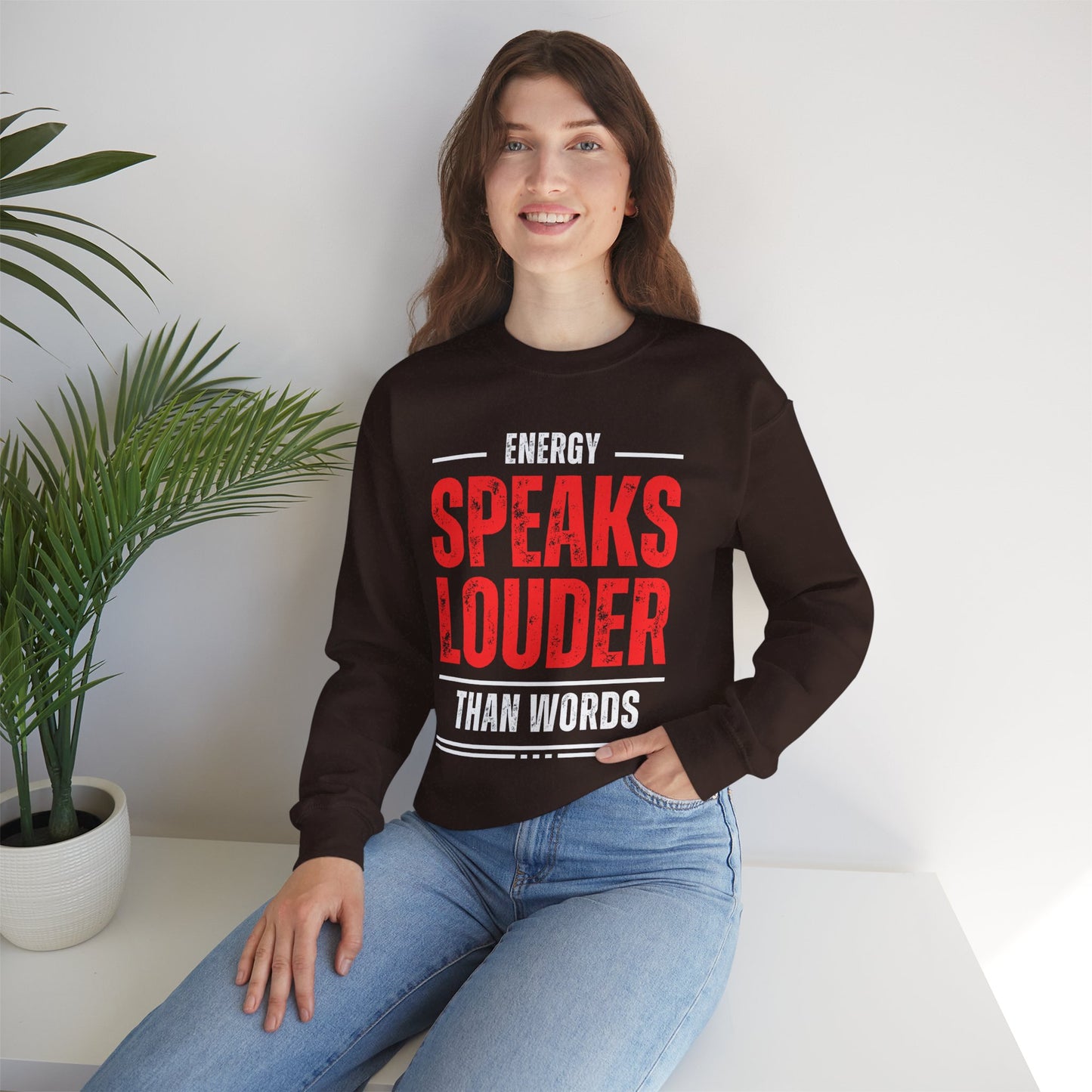 🔮Energy Speaks Louder - Vibrational Wisdom Crewneck Sweatshirt