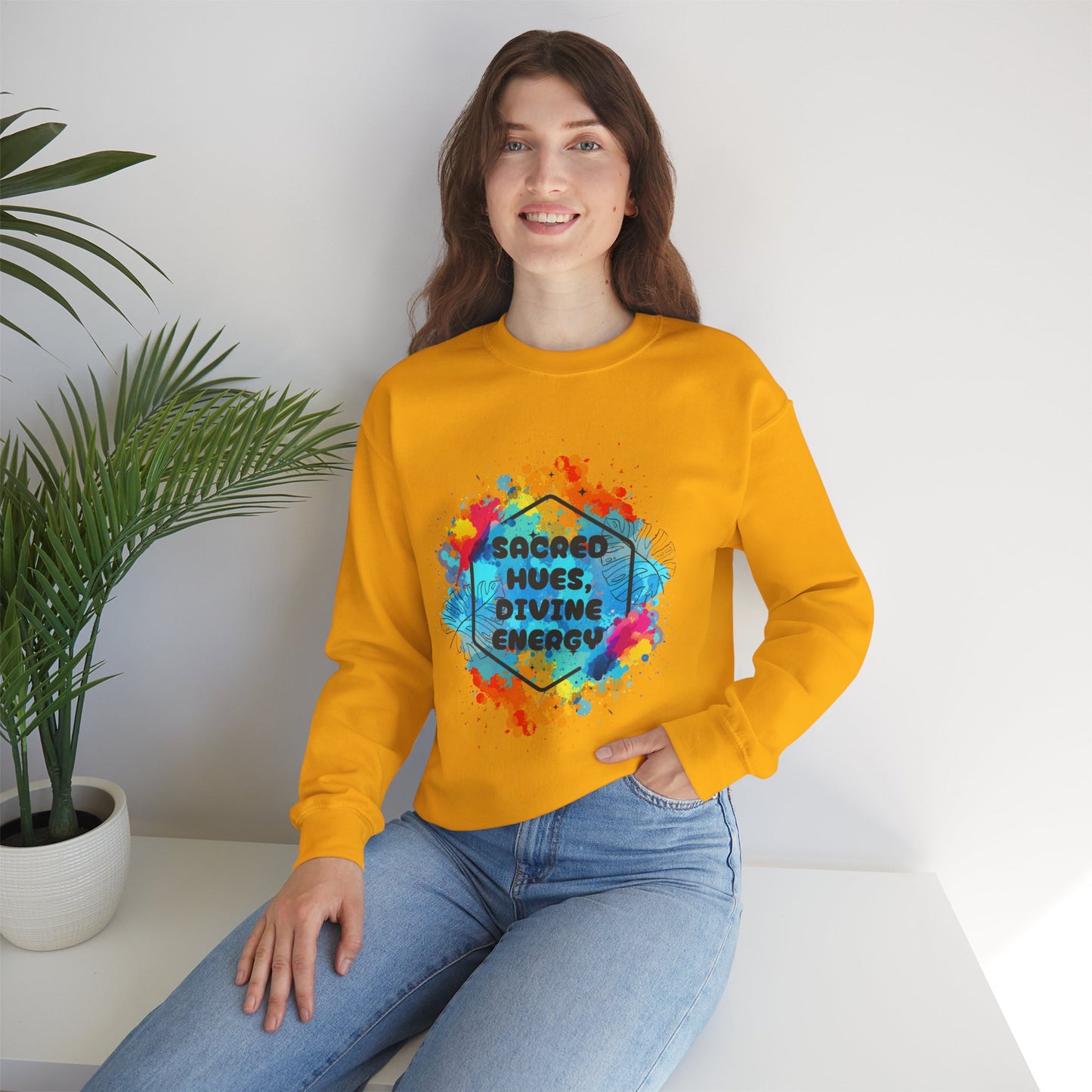 🎨Sacred Hues - Divine Energy Crewneck Sweatshirt