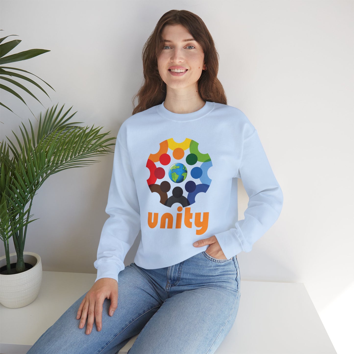 🌐UNITY — One Earth. One Circle. One Heart. - Crewneck Sweatshirt