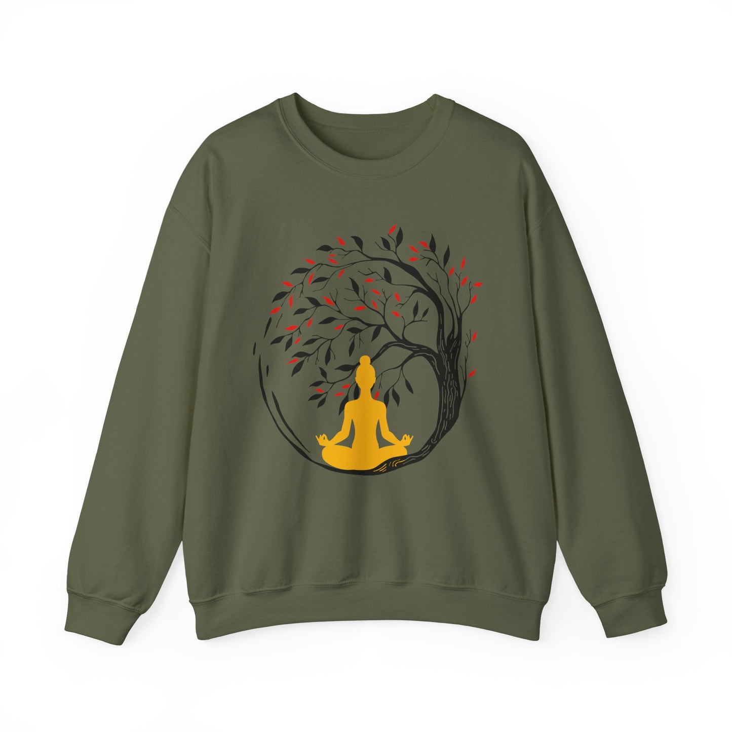 🌿Rooted in Stillness - The Tree, The Self, The Moment - Crewneck Sweatshirt