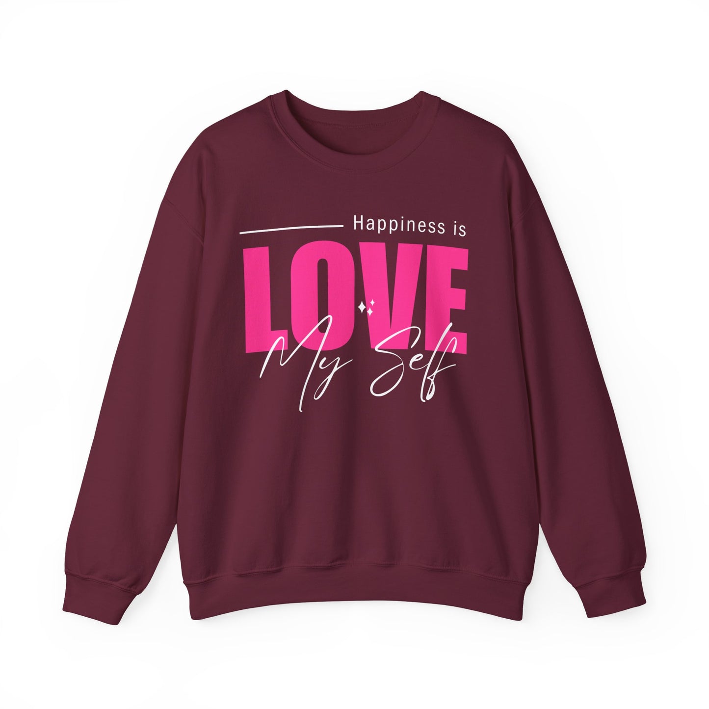💖Happiness Is… Loving Myself - A Crewneck Sweatshirt for Self-Love Days