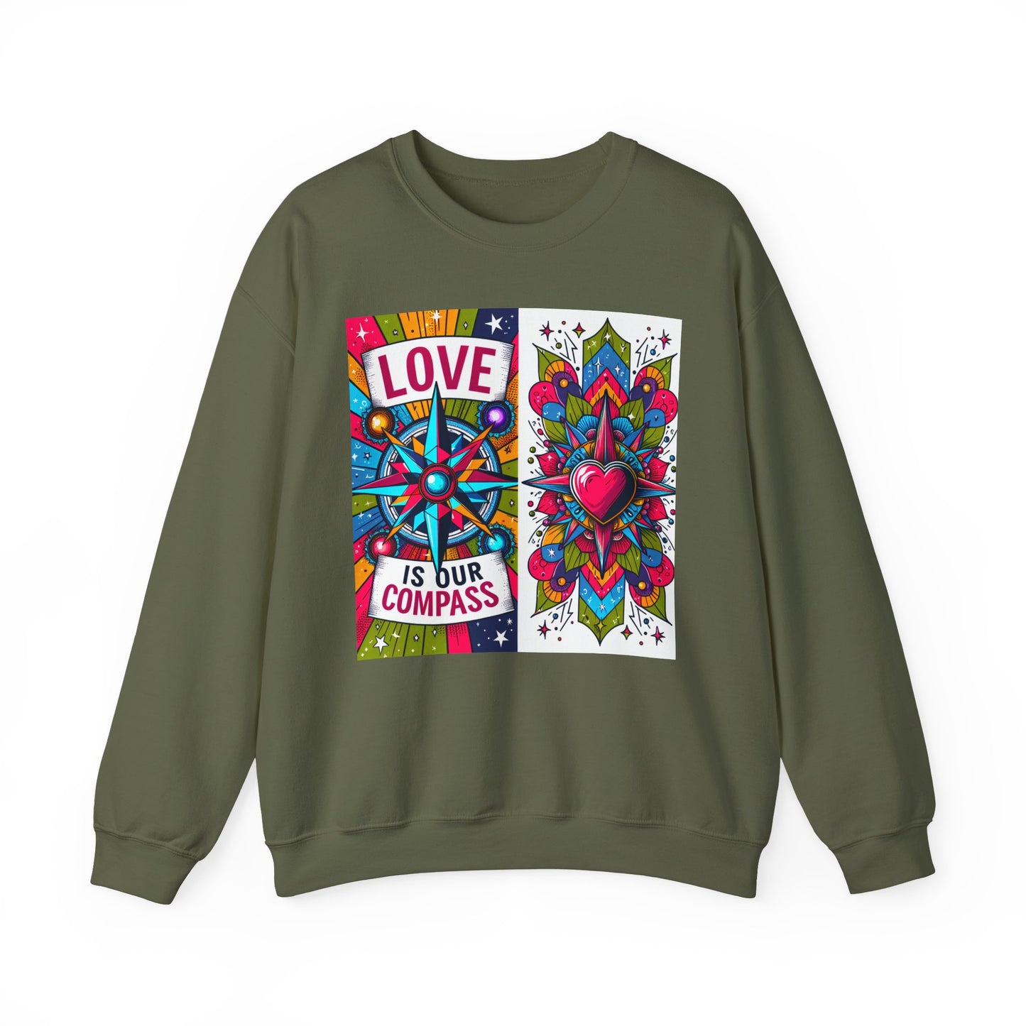 🧭Love Is Our Compass - Guided by the Heart Crewneck Sweatshirt