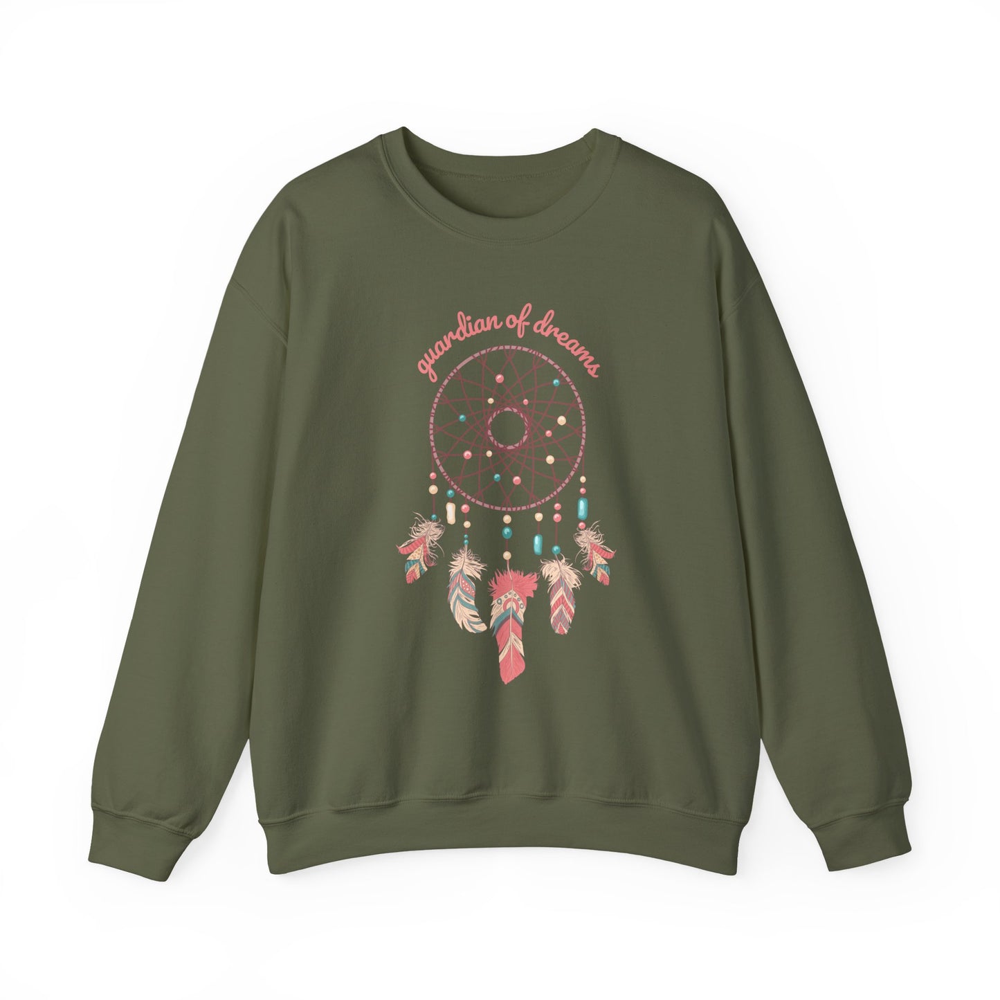 Guardian of Dreams 🌸✨ Boho Dreamcatcher Crewneck Sweatshirt