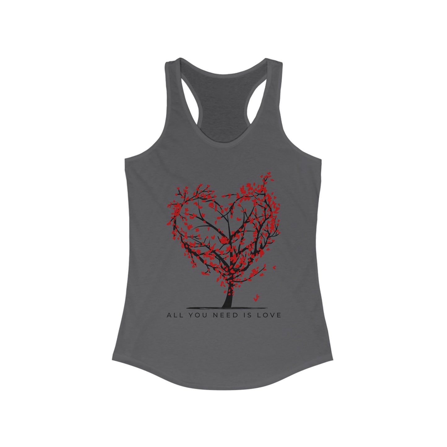 All You Need Is Love Racerback Tank - Heart-Centered Style for Soulful Days