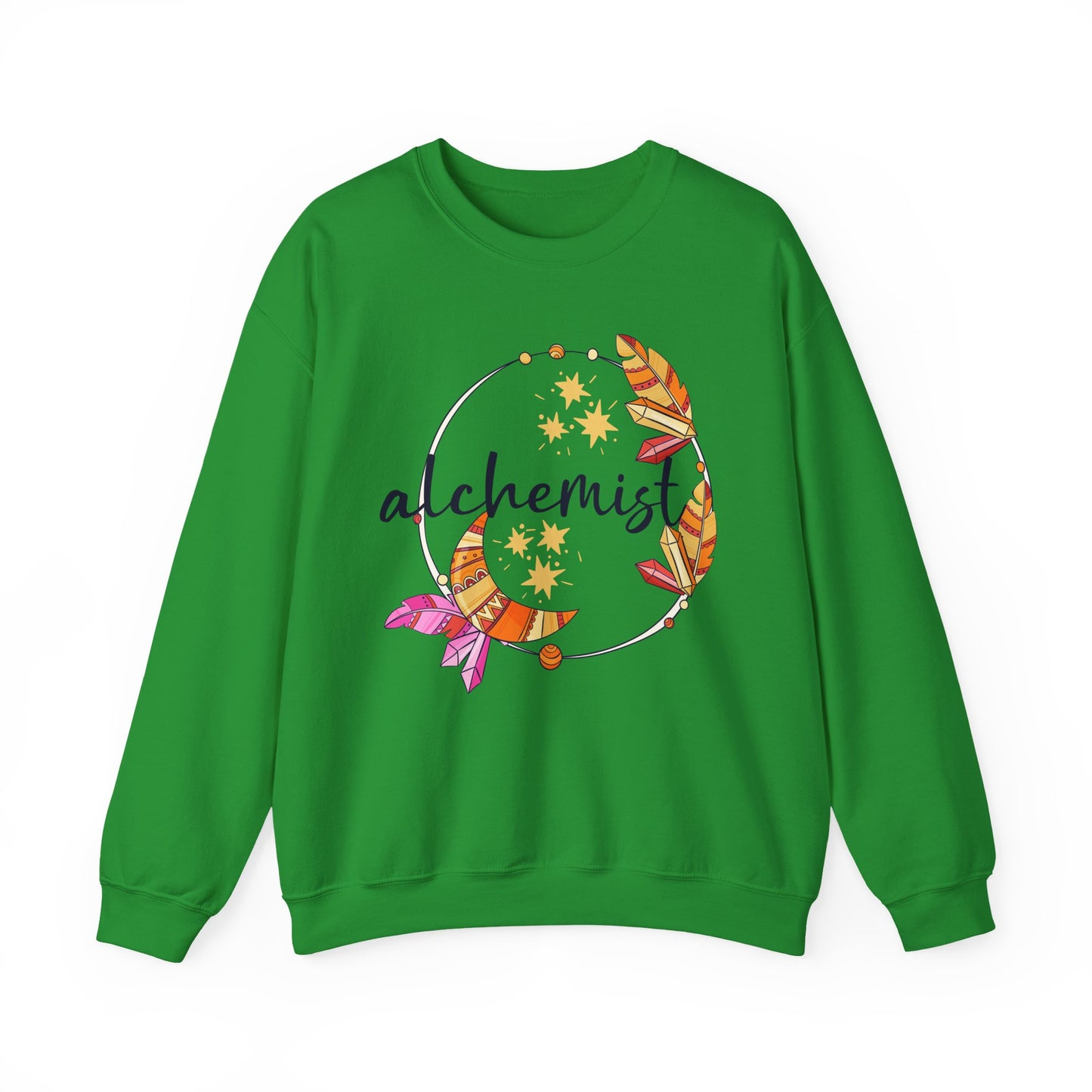 🌙The Inner Alchemist - Boho Crystal Moon Crewneck Sweatshirt
