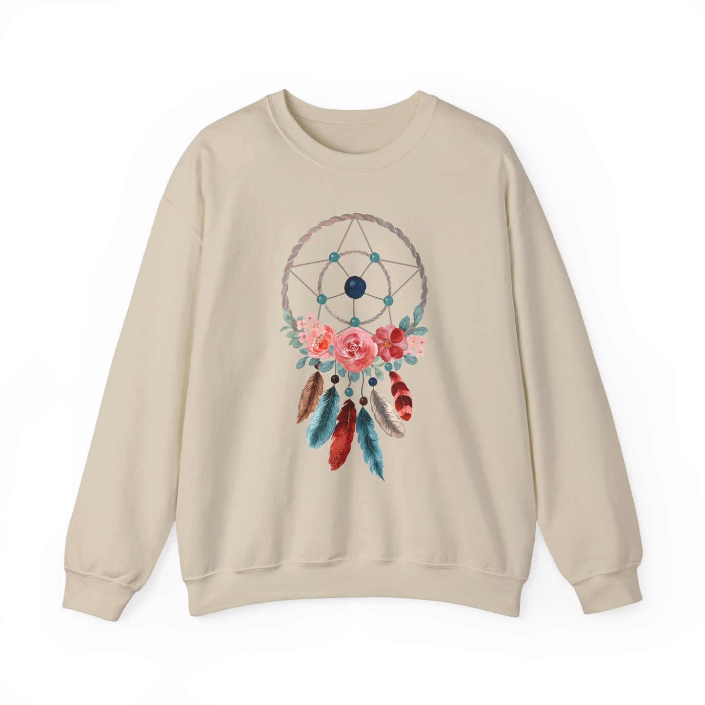 🌙Sacred Dreams - Dreamcatcher & Roses Sweatshirt