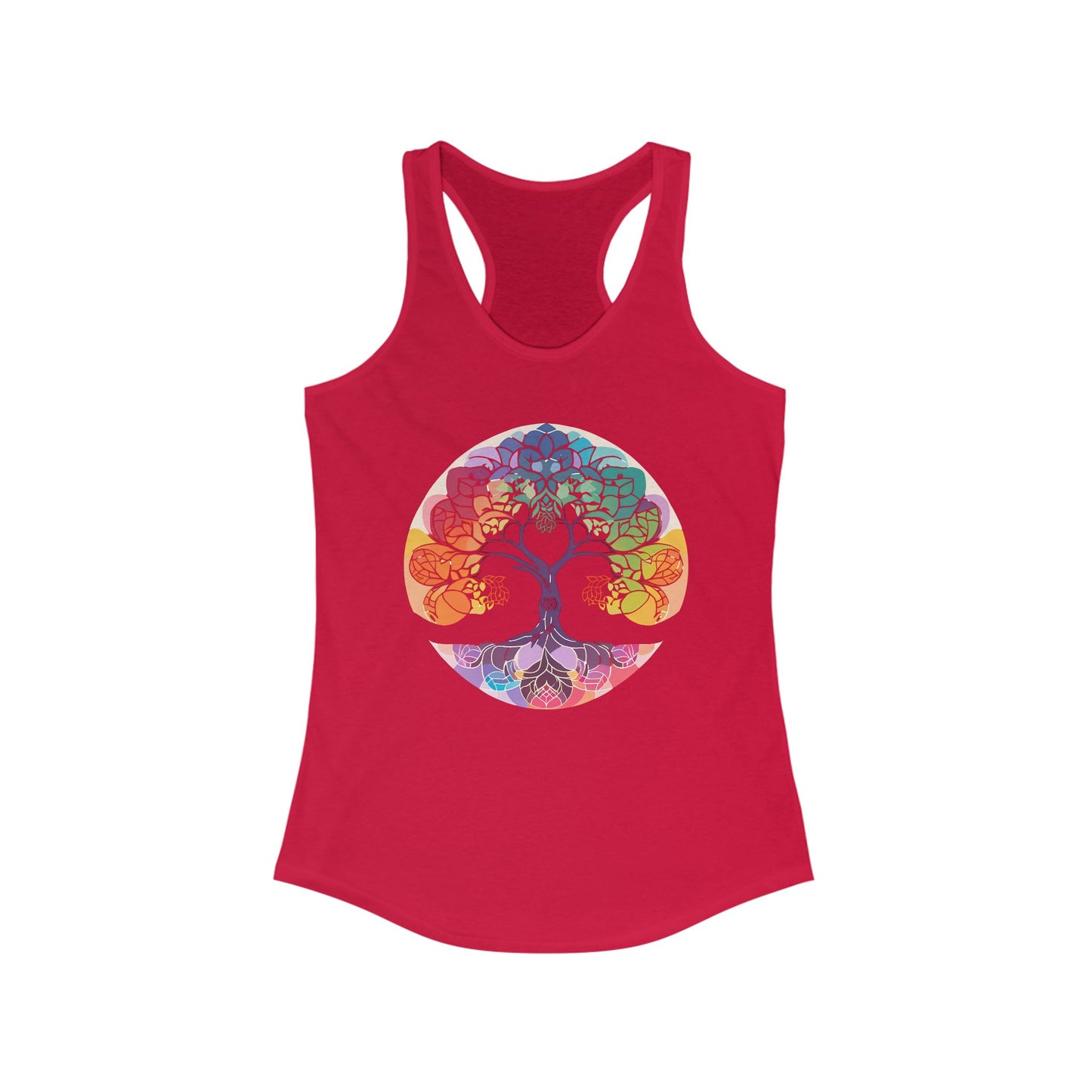 "BOHO Tree of Life" Racerback Tank – Vibrant Spirit & Effortless Comfort