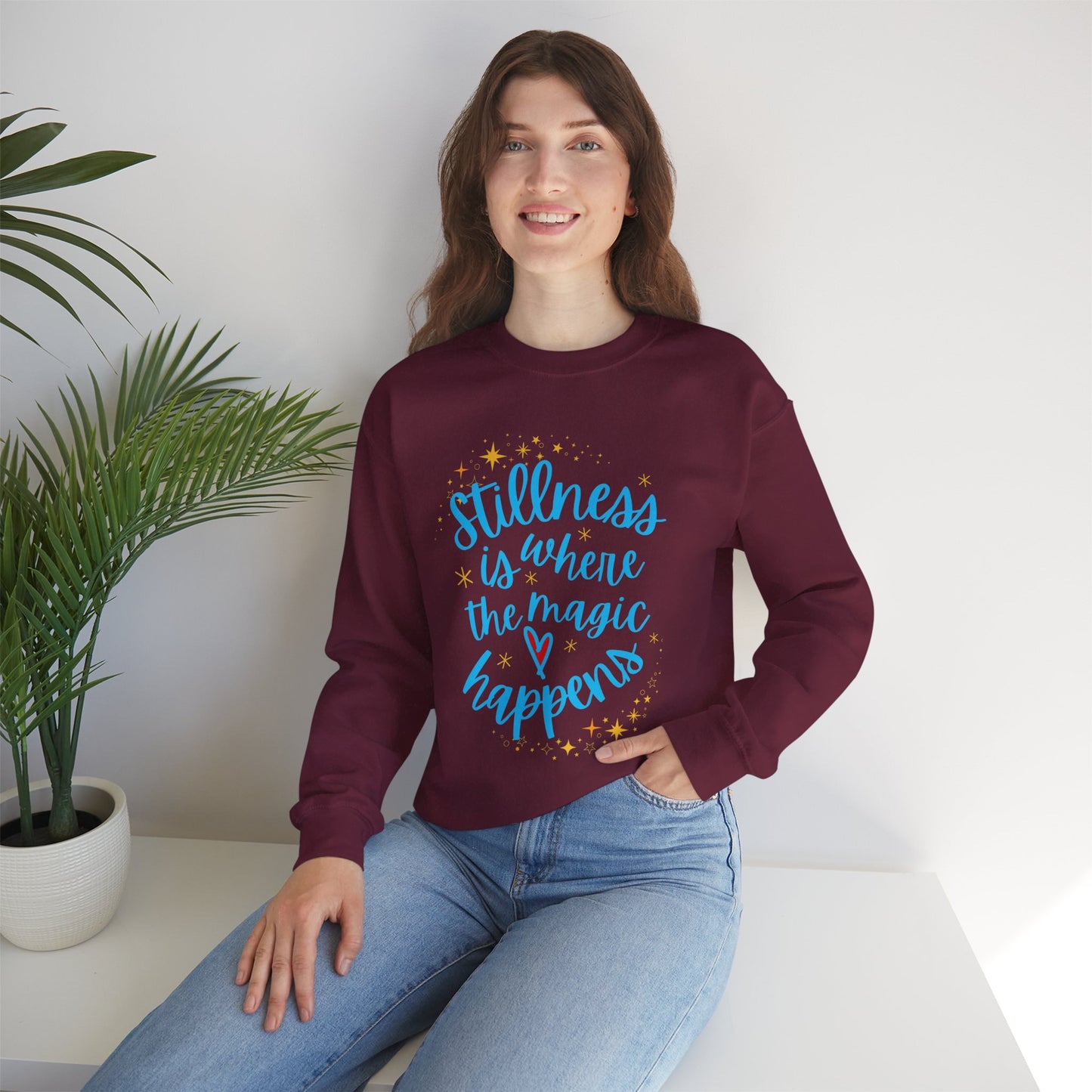 🌌The Magic of Stillness - Mindful Moments Crewneck Sweatshirt
