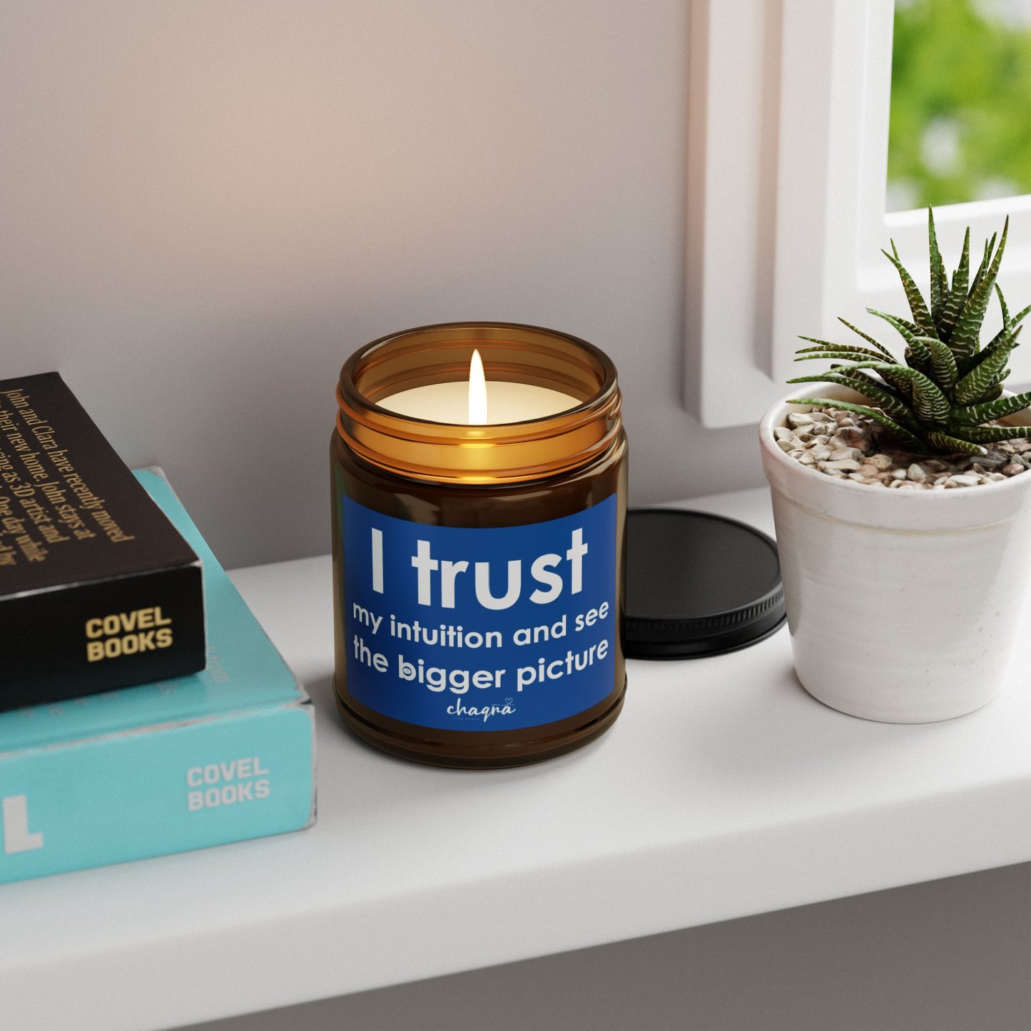 THIRD EYE CHAQRA Affirmation Candle 9oz. - "I trust my intuition and see the bigger picture" - Scented Soy Candle