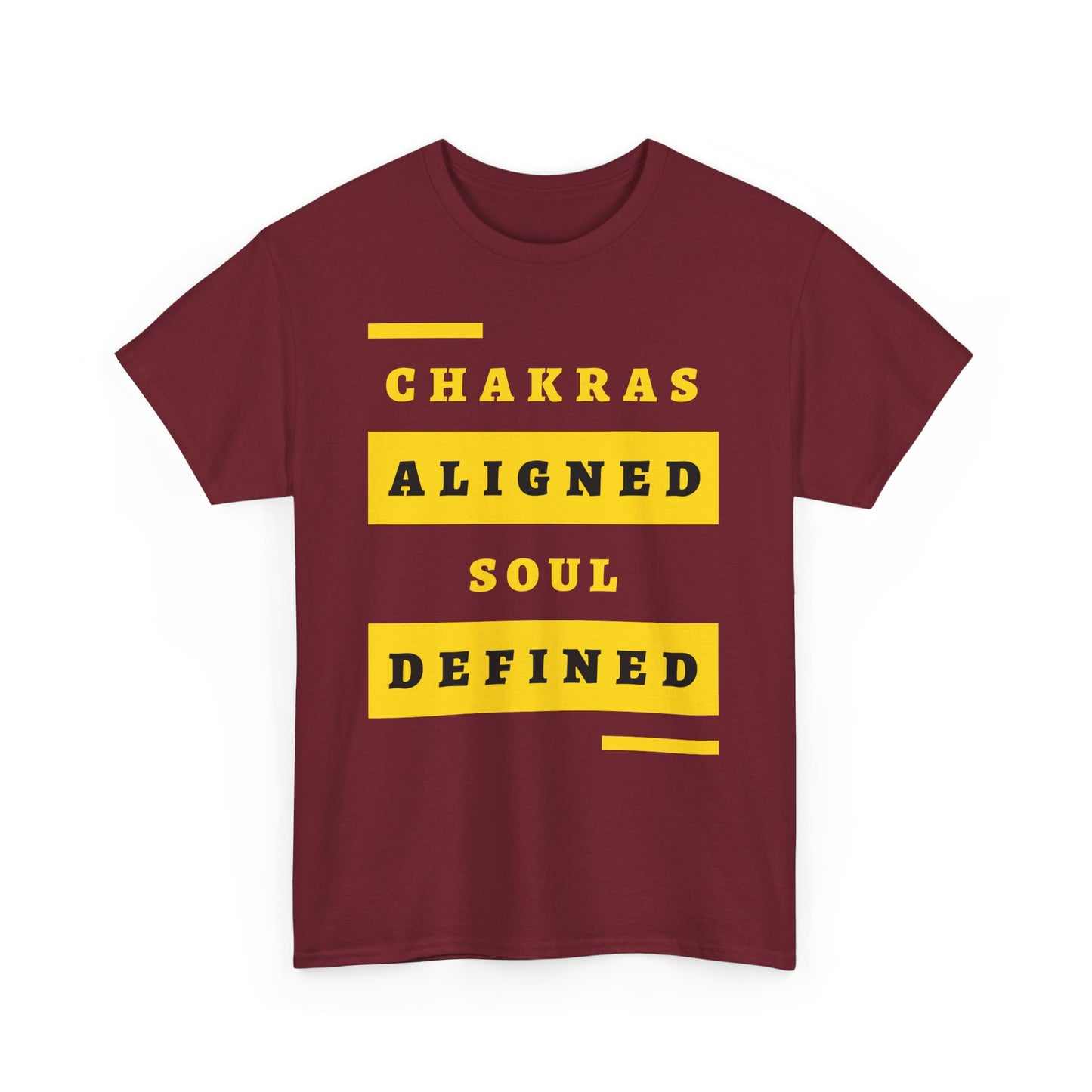 Chakras Aligned Heavy Cotton Tee - Soul Defined, Light Refined
