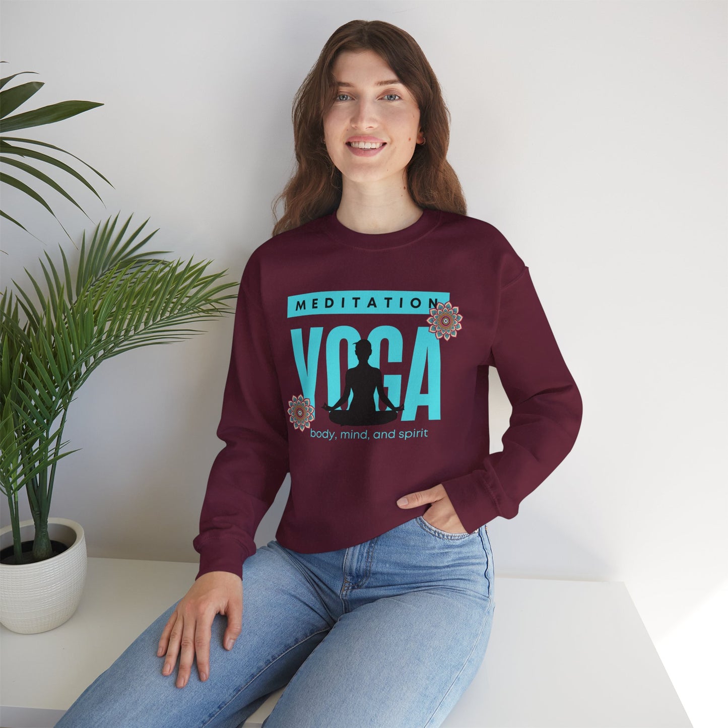 🕉️Meditation • Yoga • Body, Mind & Spirit Crewneck Sweatshirt