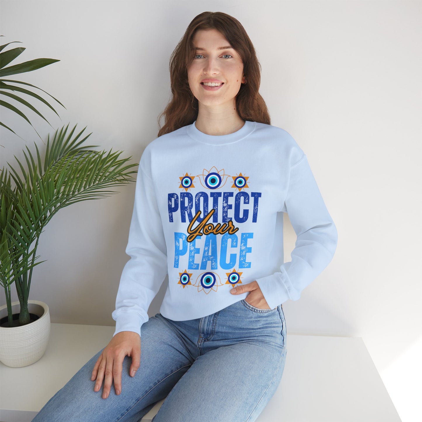🧿Sacred Guard - Protect Your Peace Crewneck Sweatshirt