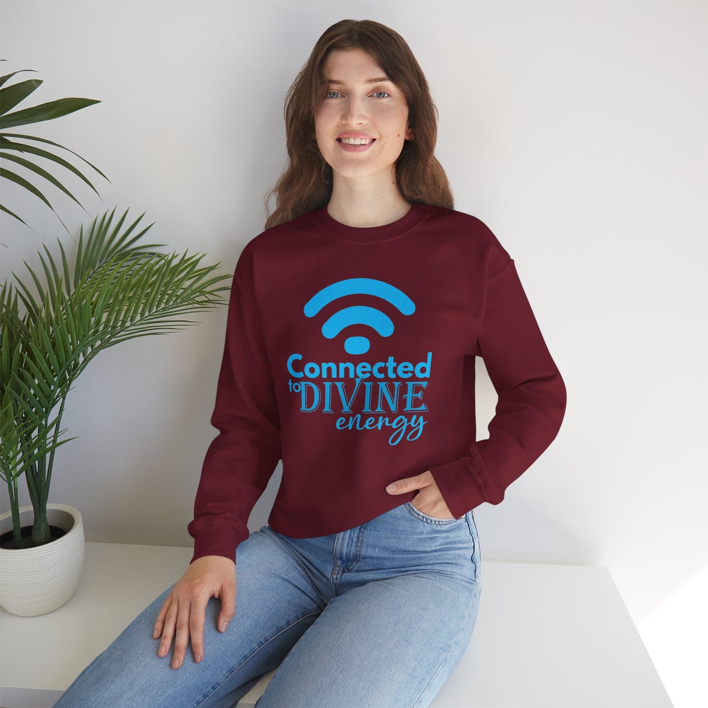 📶Divine Signal - Stay Spiritually Connected Crewneck Sweatshirt