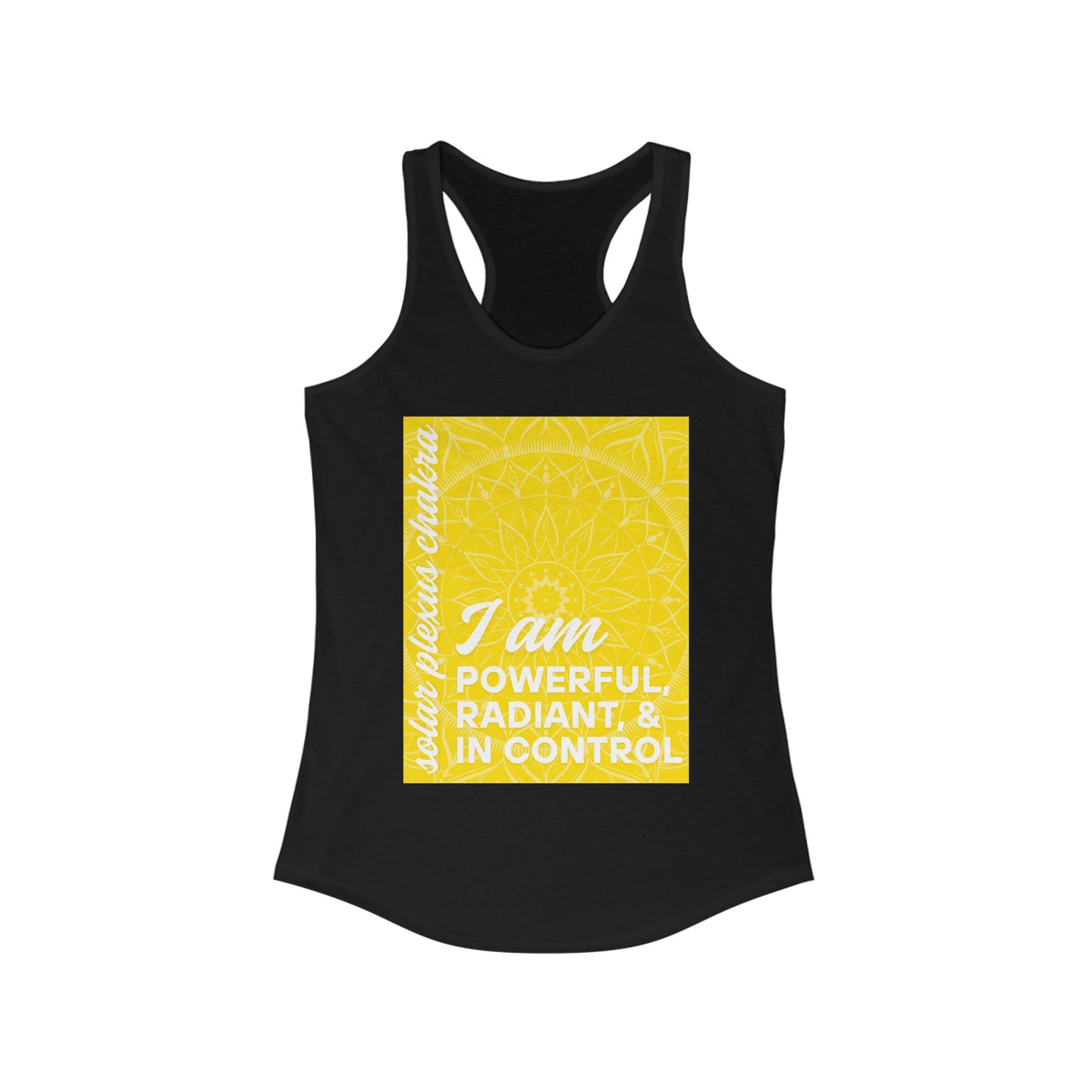 Radiate Power - Manipura/Solar Plexus Chakra Affirmation Racerback Tank Top
